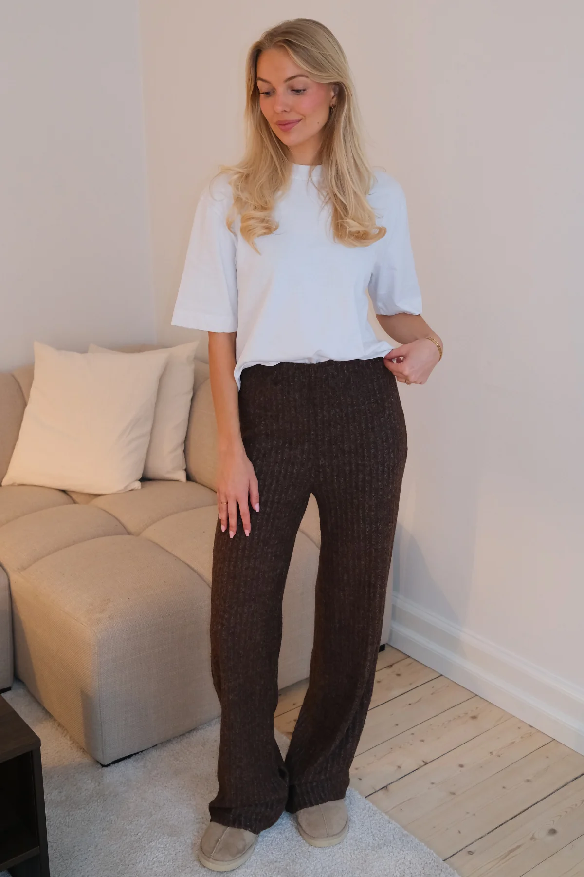Efeu-Strick Pants - Braun - Image 4