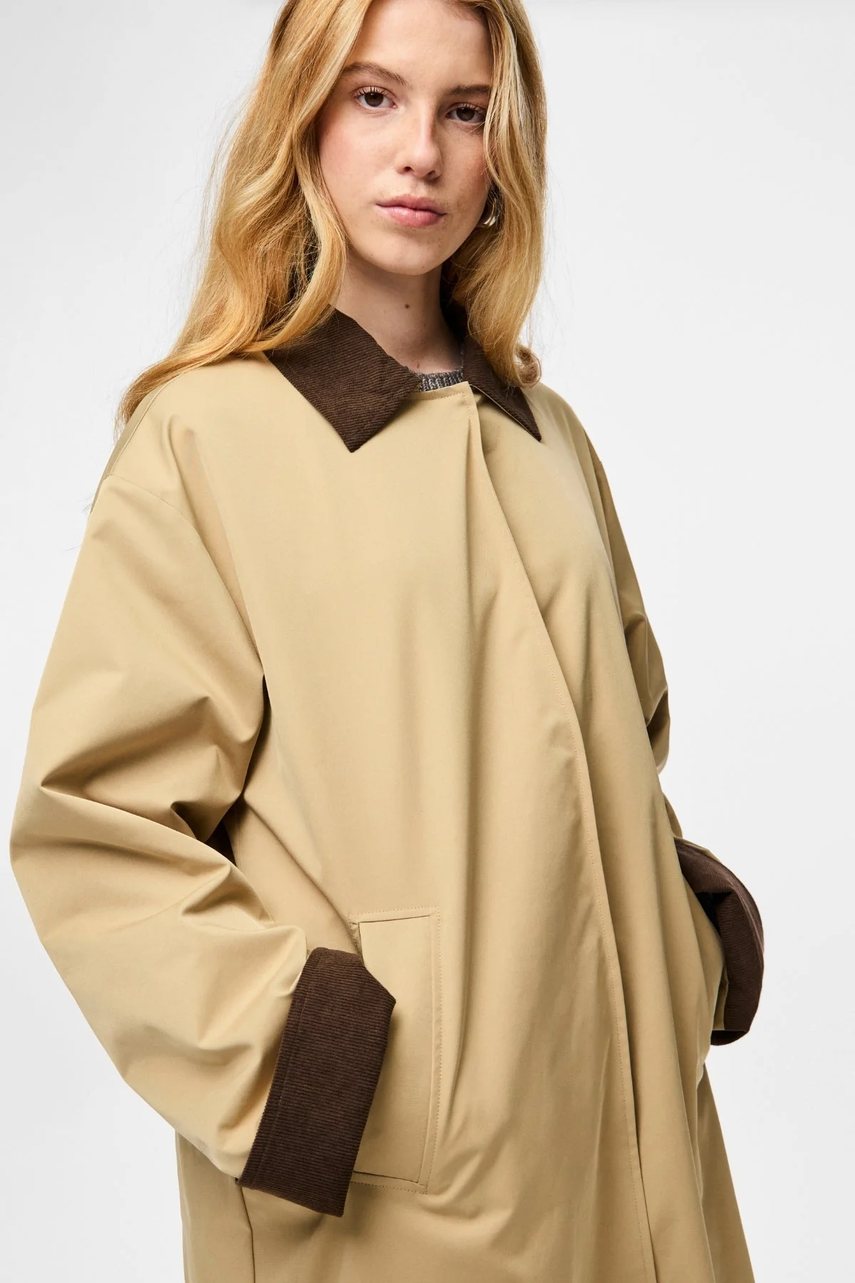 Jorma Lange leichte Jacke – Travertine Hot Fudge - Image 2
