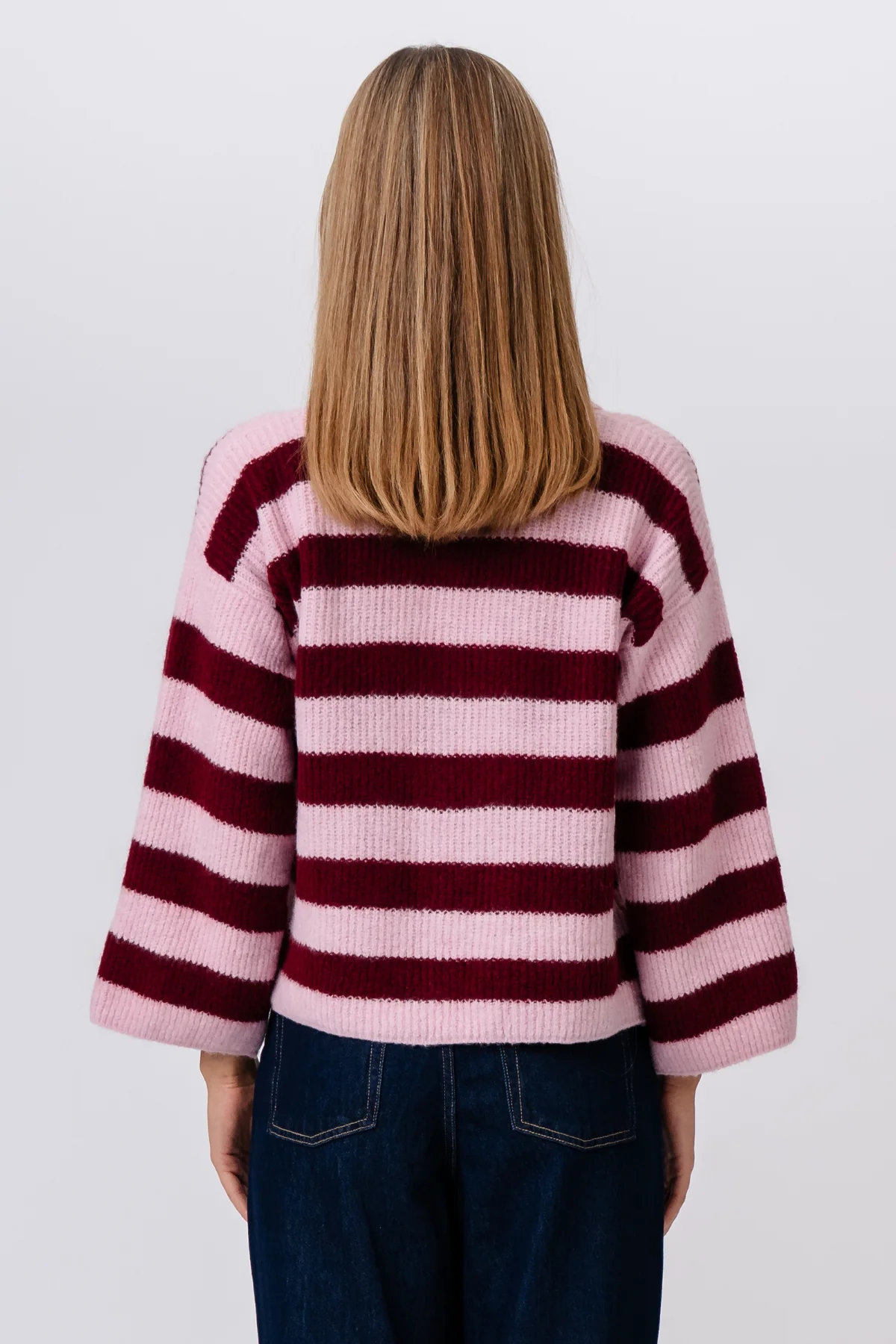 Josie Polo Knit – Rosa/Burgund - Image 7