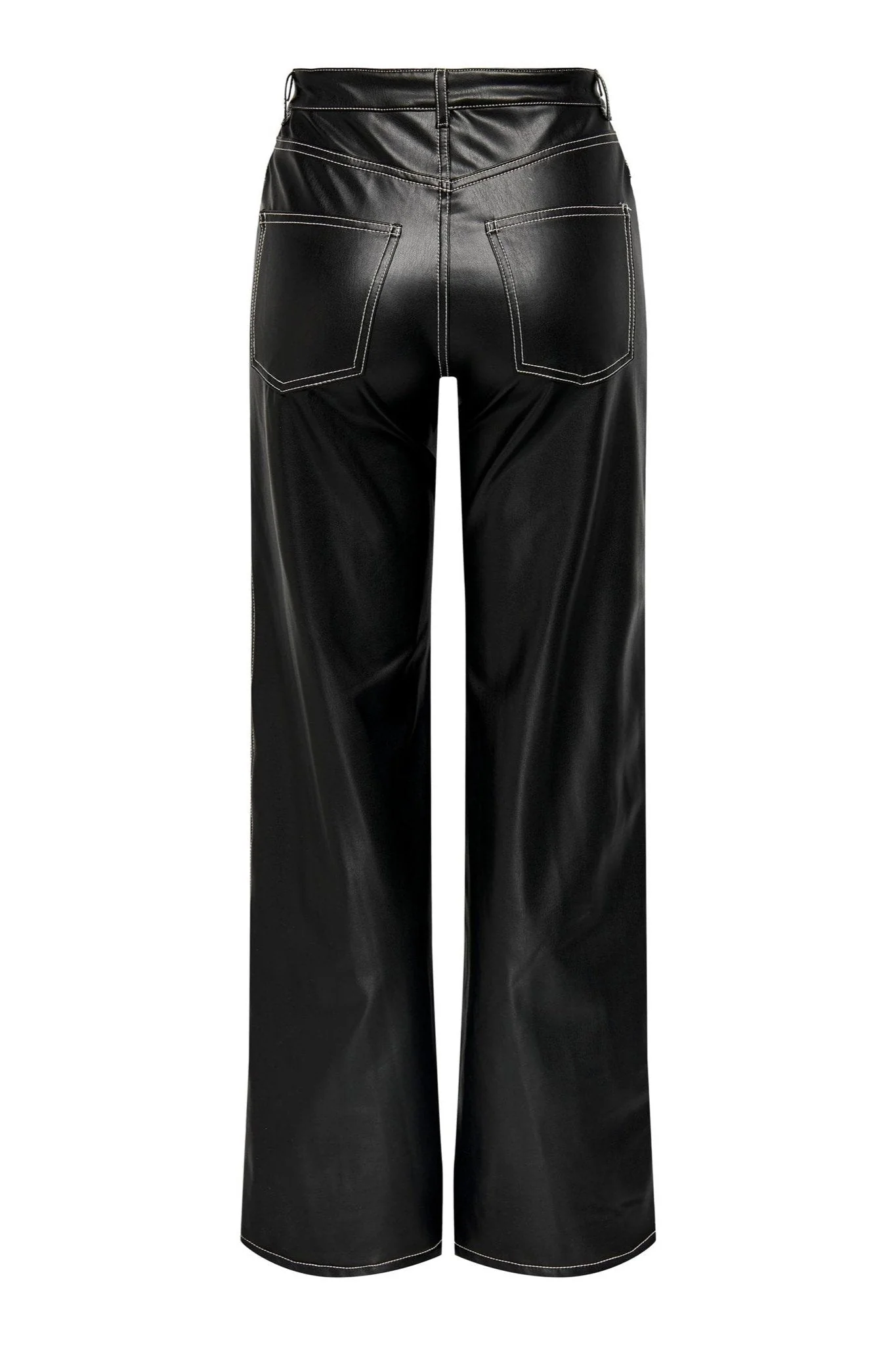 Juicy Wide Faux Leder Bukser - sortieren - Image 2