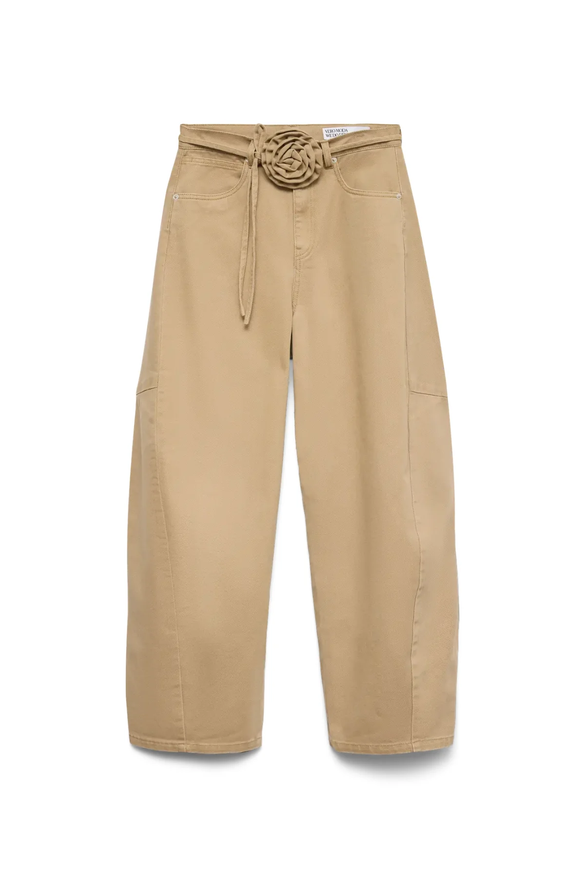 Kaitlin Wide Coloured Barrel Jeans – Kelp - Image 5