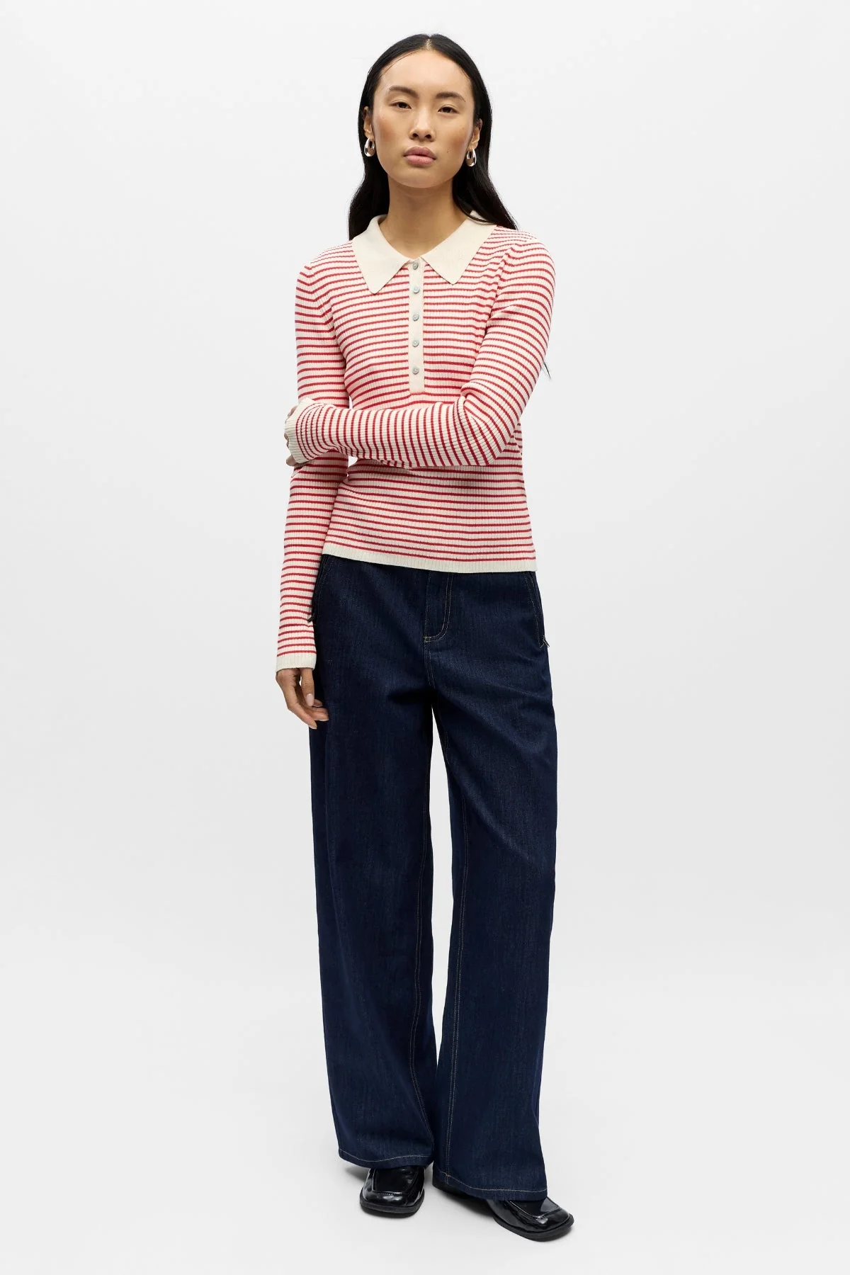 Kelly Polo Strickpullover – Birke Poinsettia - Image 2