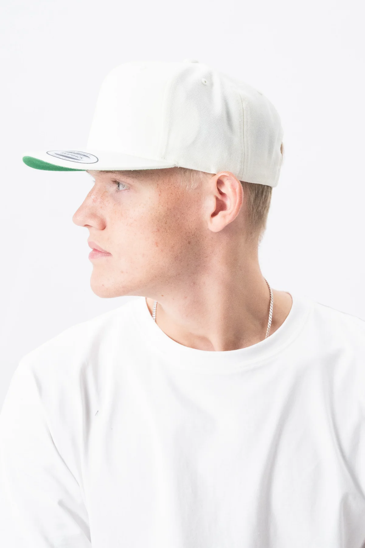 Klassiker Snapback - Weiß - Image 3