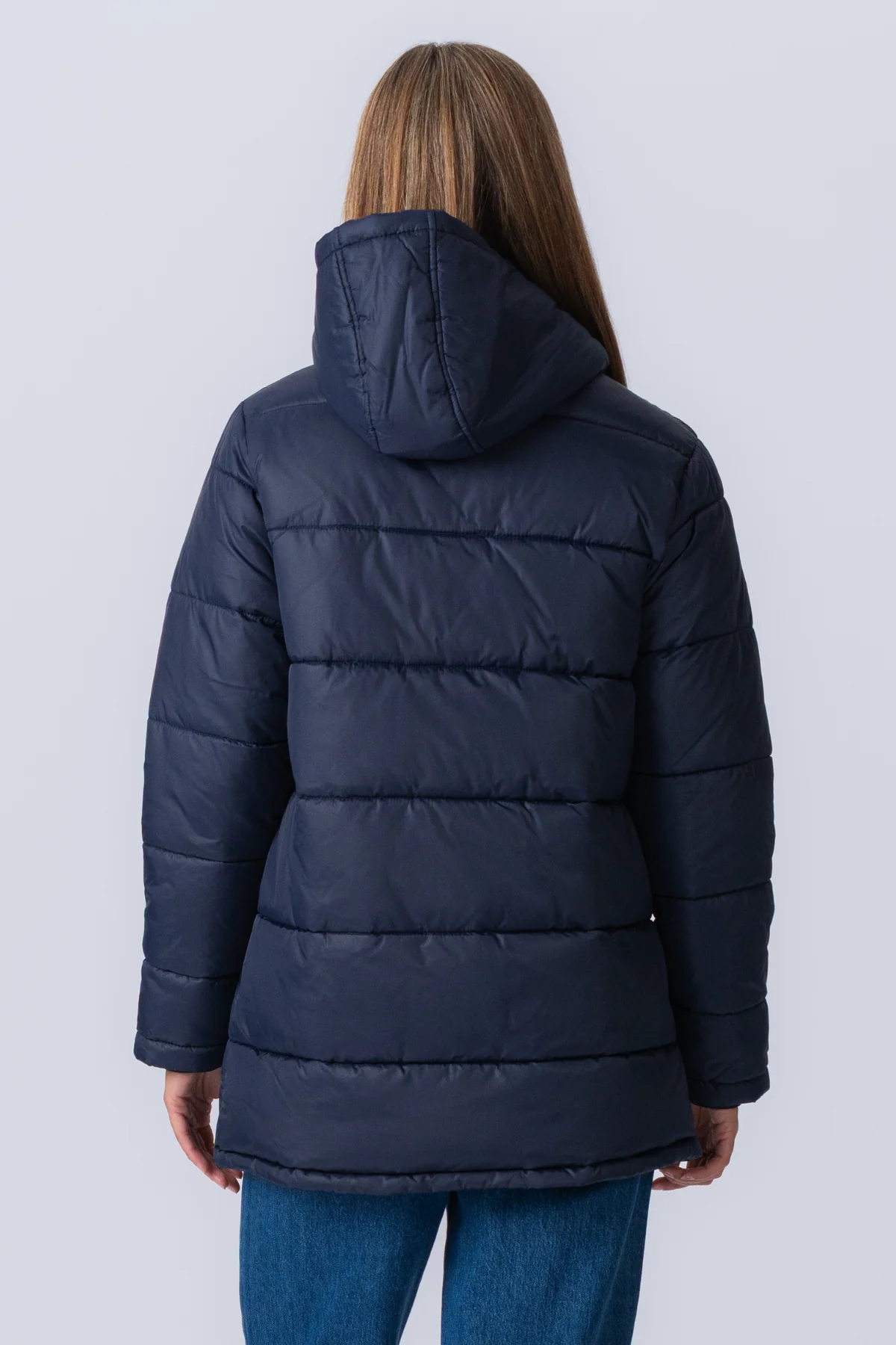 Lange Pufferjacke - Marine - Image 5