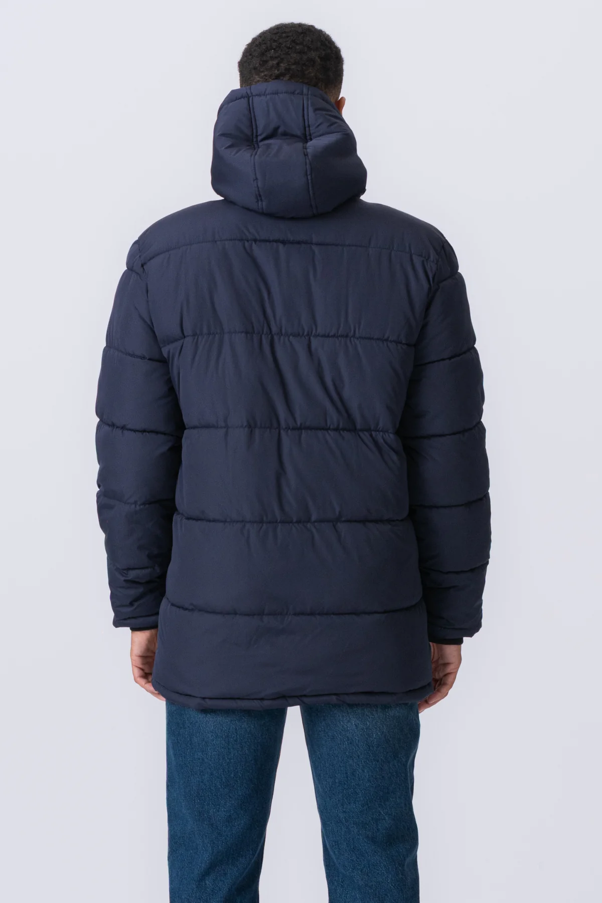 Lange Pufferjacke - Marine - Image 4