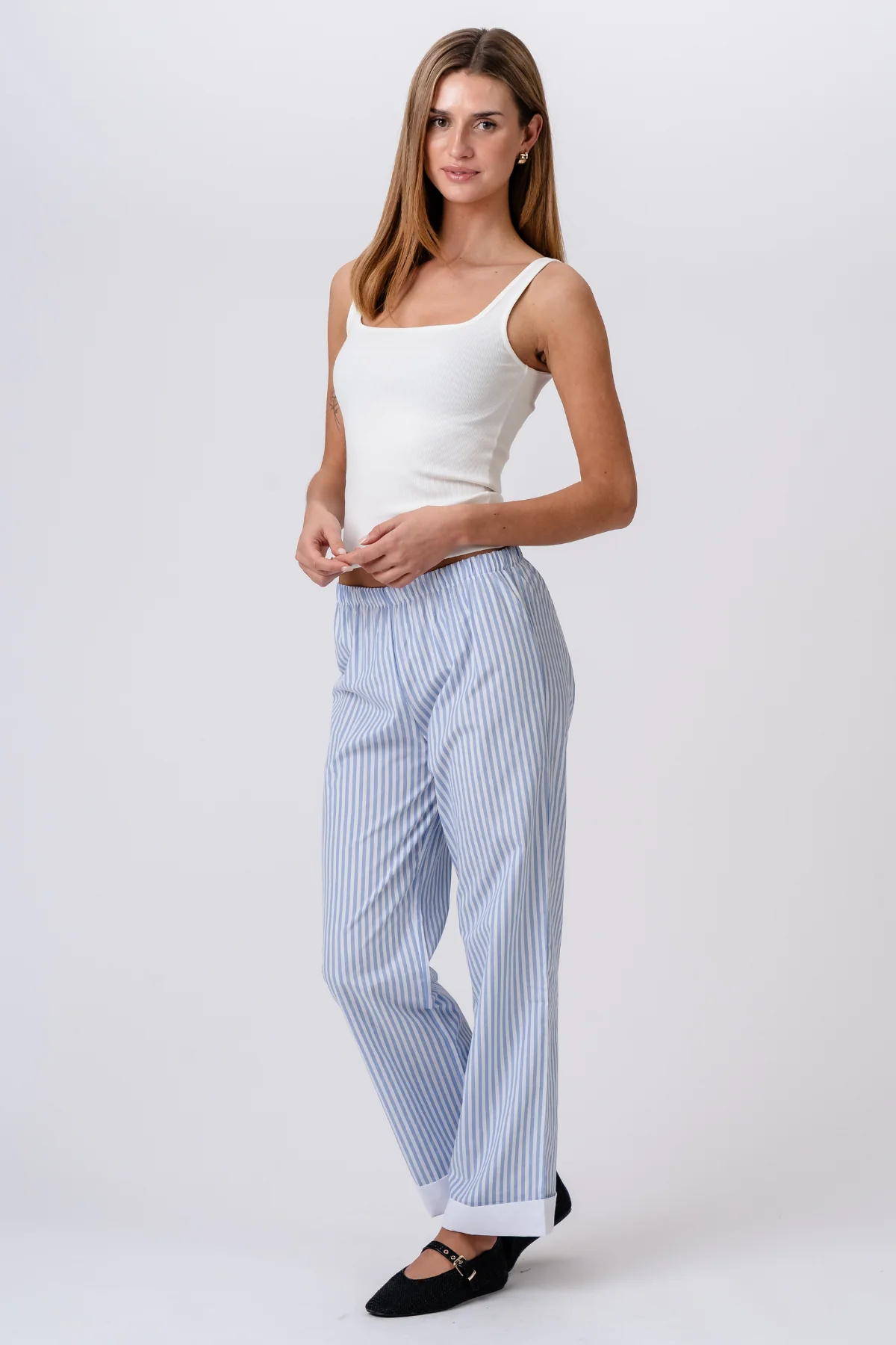 Layla gestreift Pants - Hellblau - Image 5
