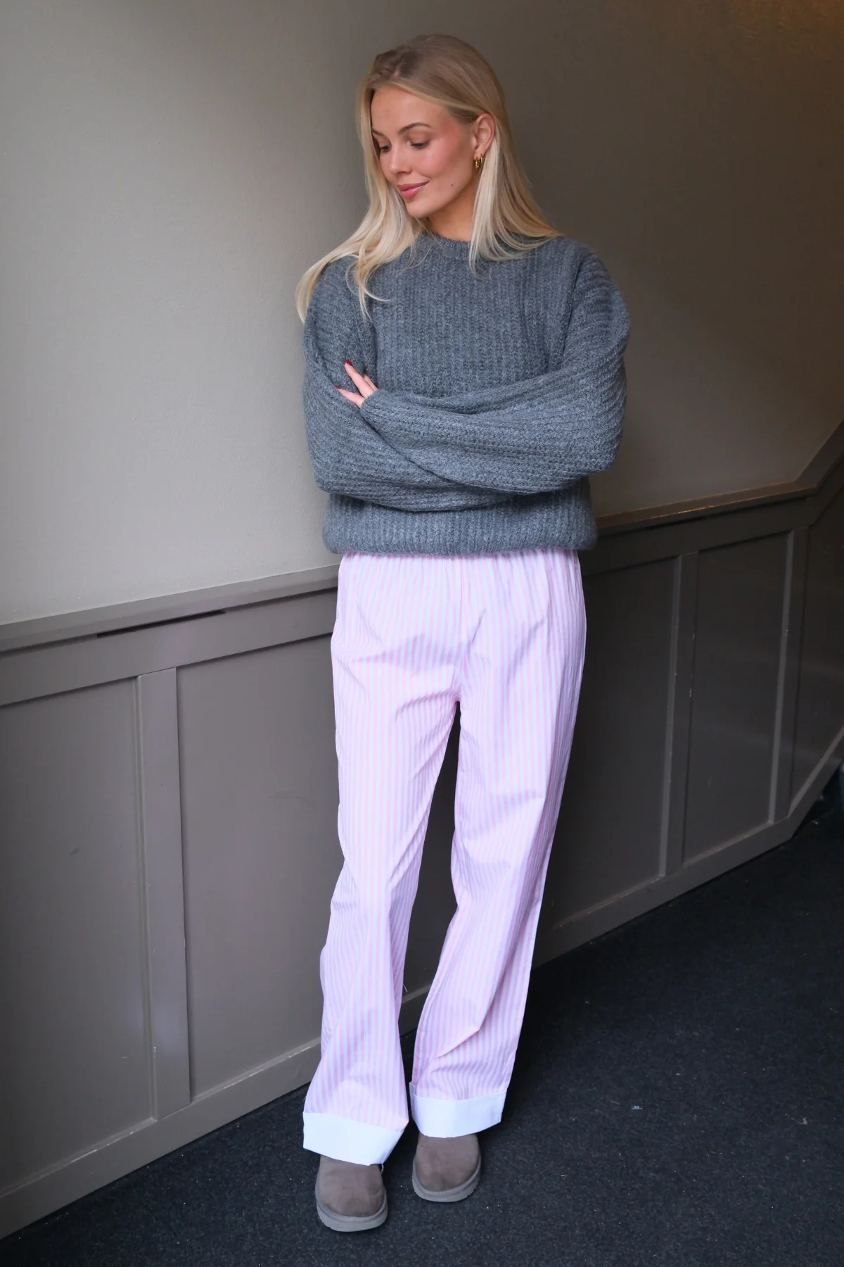 Layla gestreift Pants - Rosa - Image 4