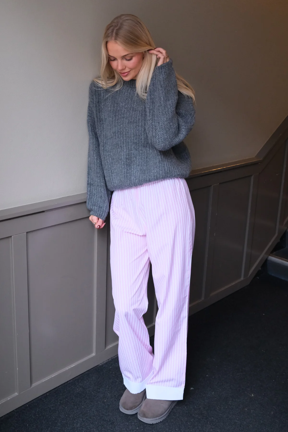 Layla gestreift Pants - Rosa - Image 5