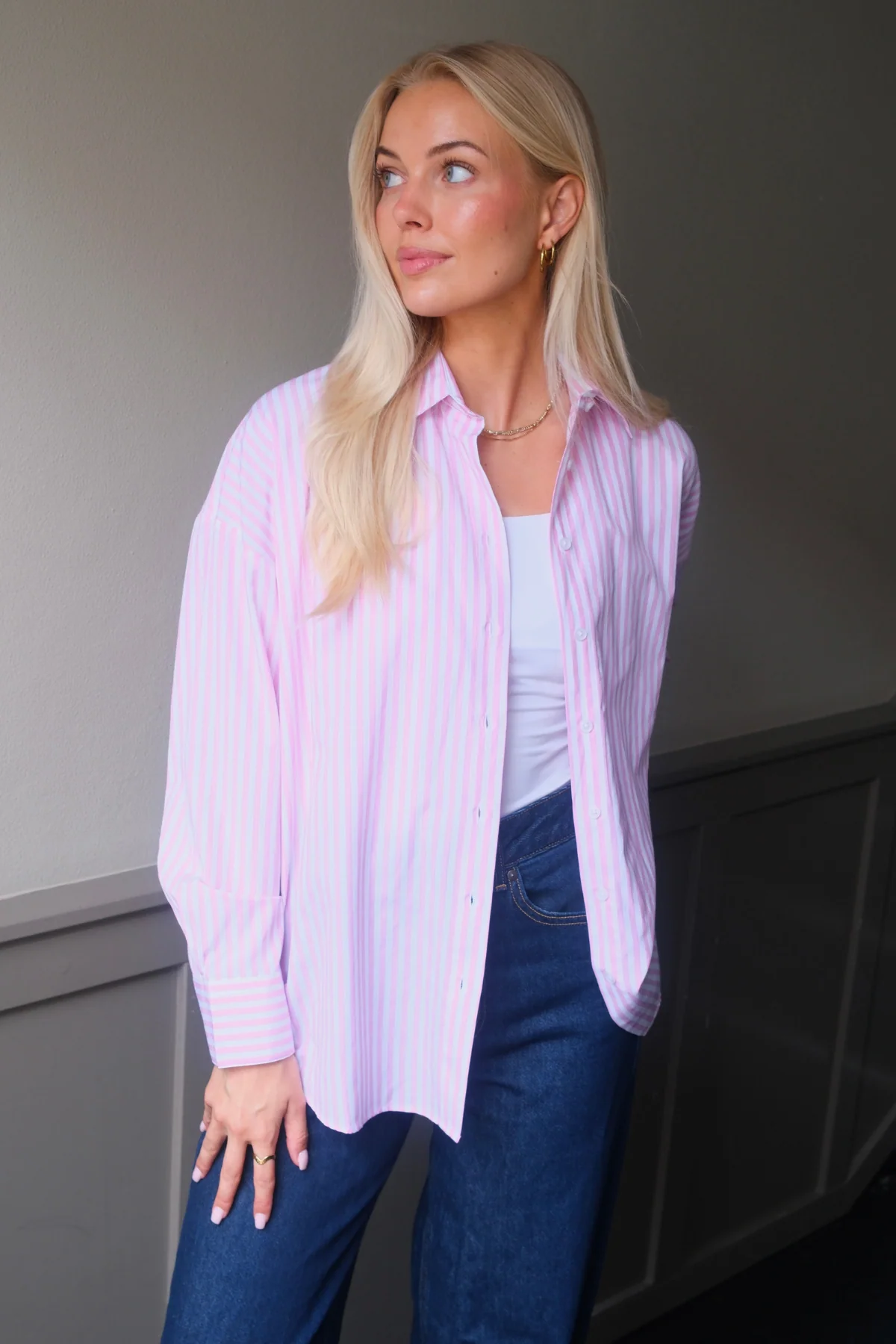 Layla Striped Shirt - Pink - Image 3