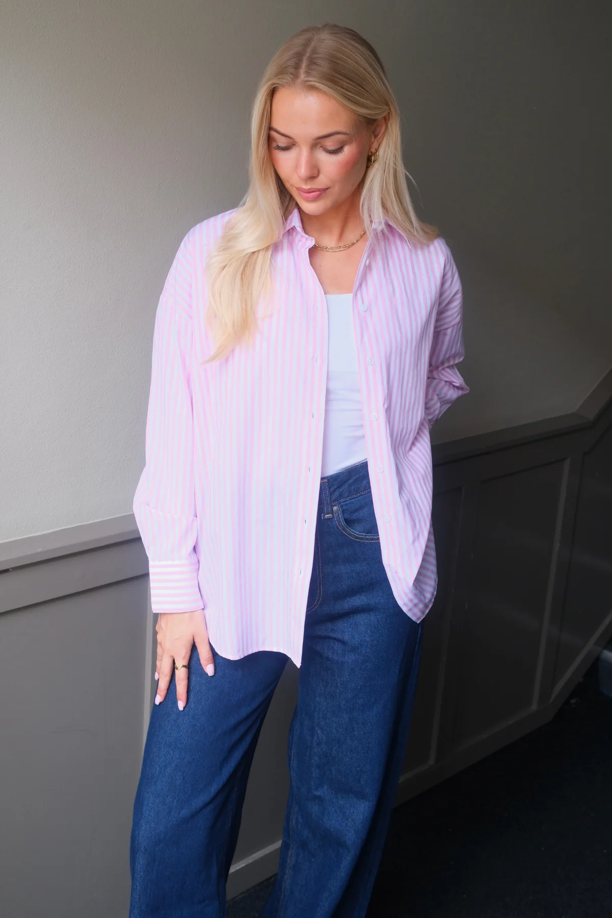 Layla Striped Shirt - Pink - Image 4