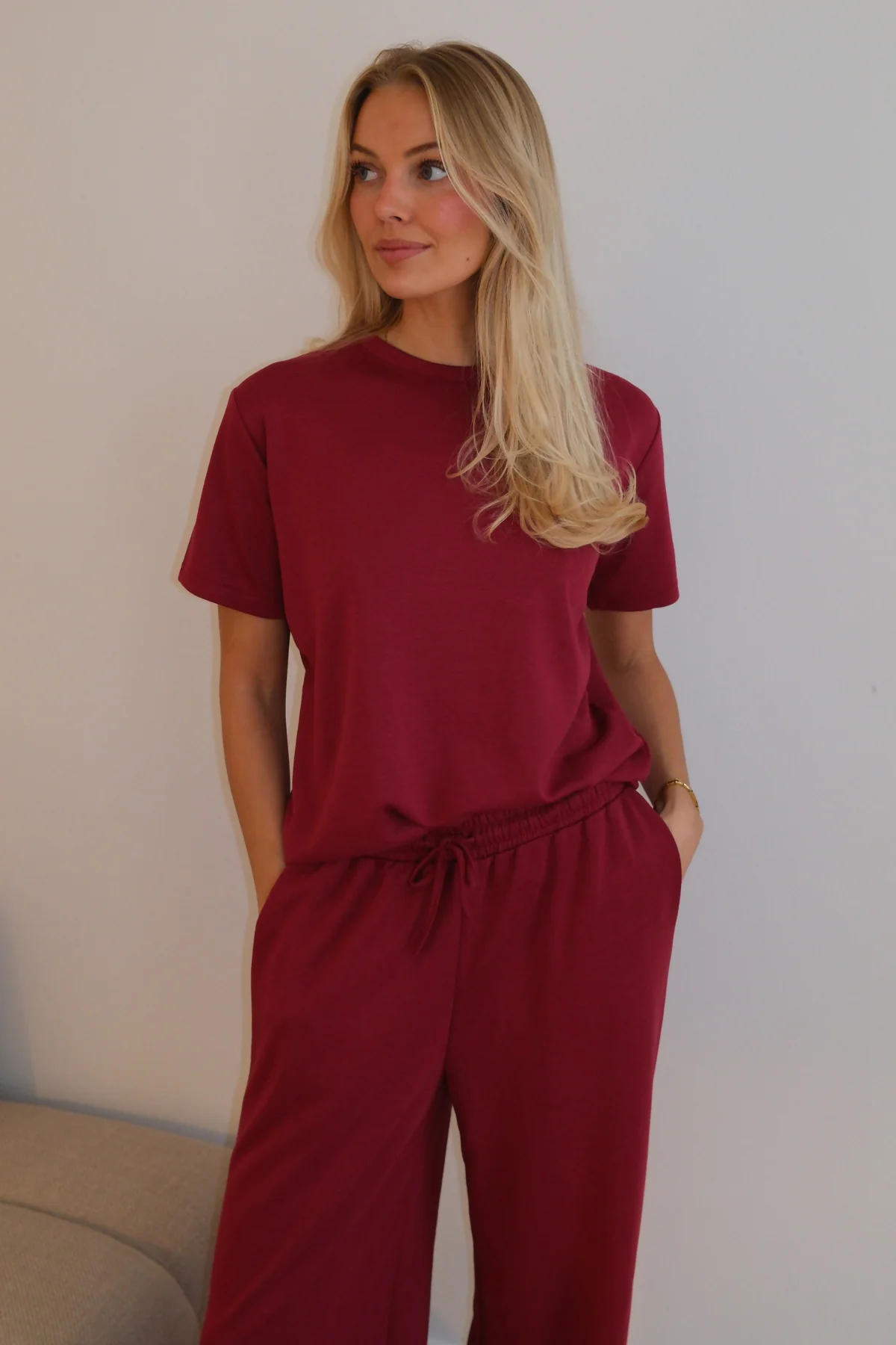 Leah lose T -Shirt - Burgund - Image 2