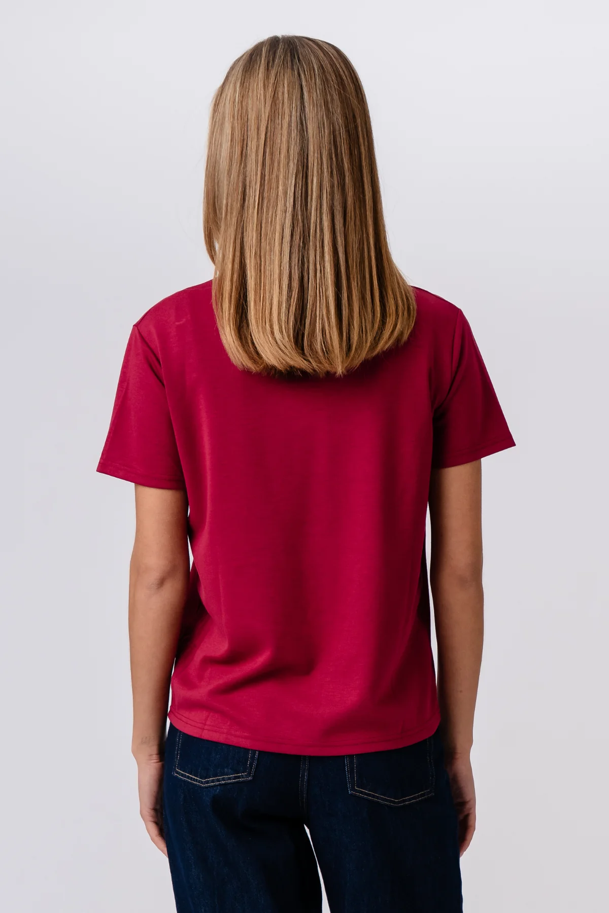 Leah lose T -Shirt - Burgund - Image 5