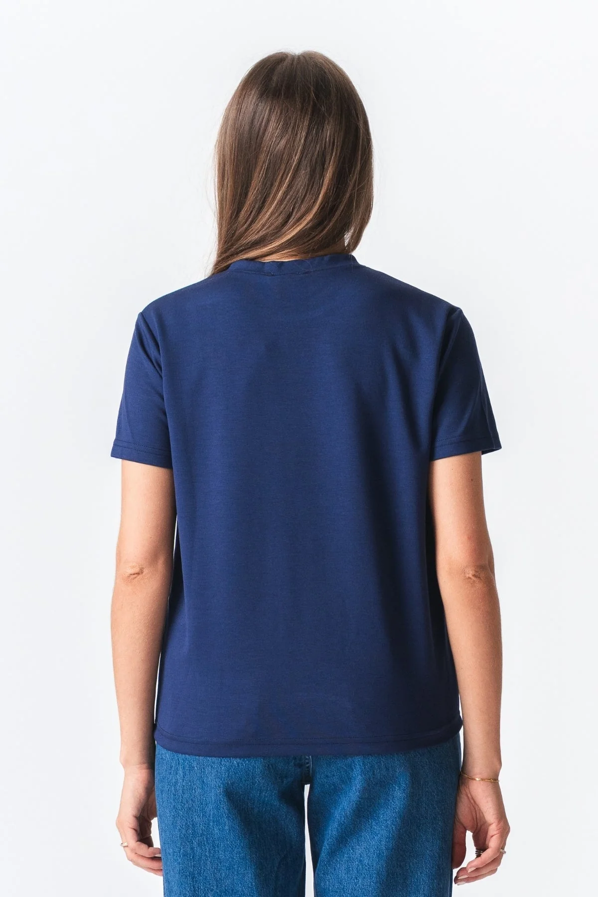 Leah lose T -Shirt - Dunkle Marine - Image 3