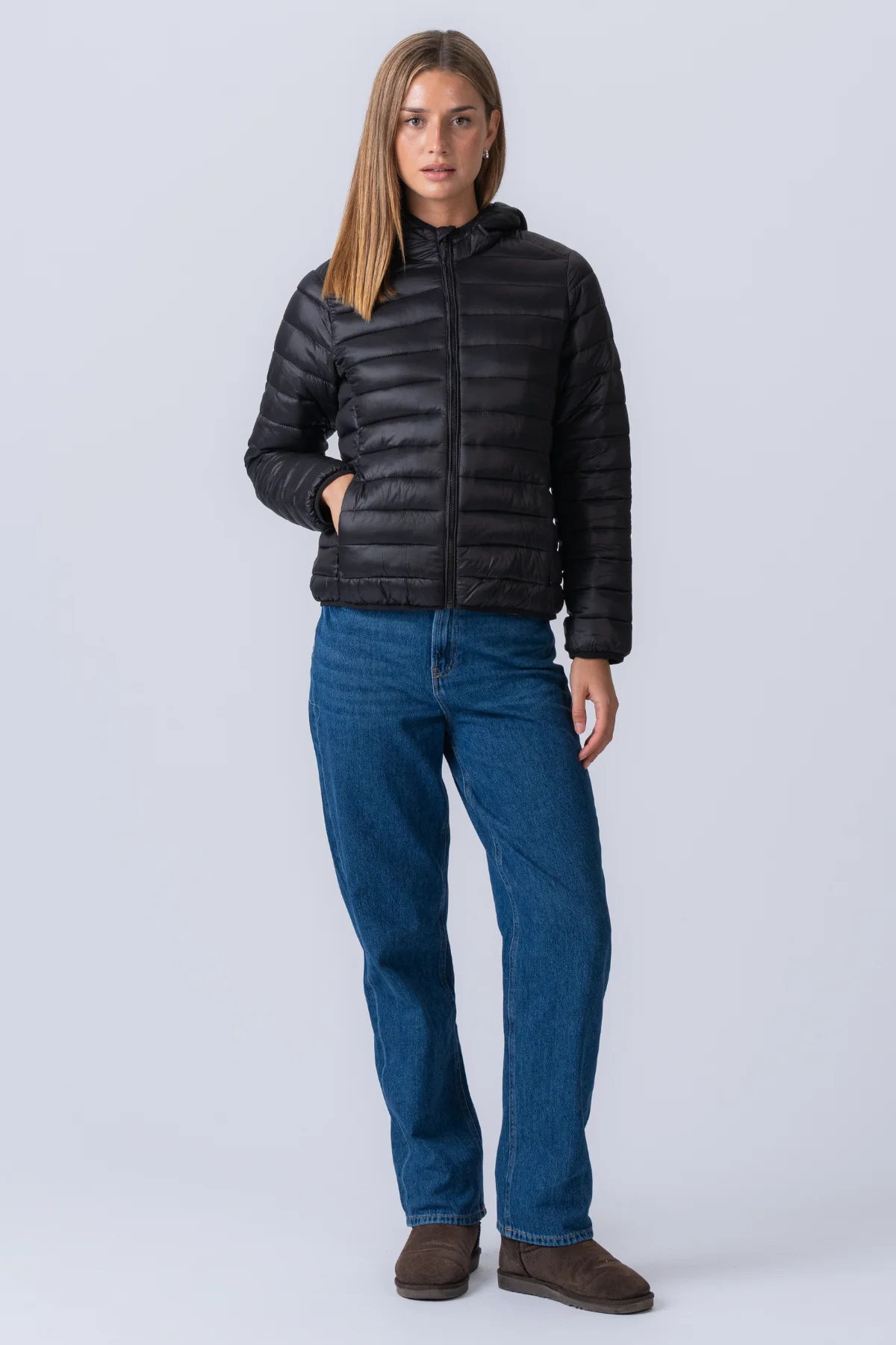 Leichte Pufferjacke - Schwarz - Image 5