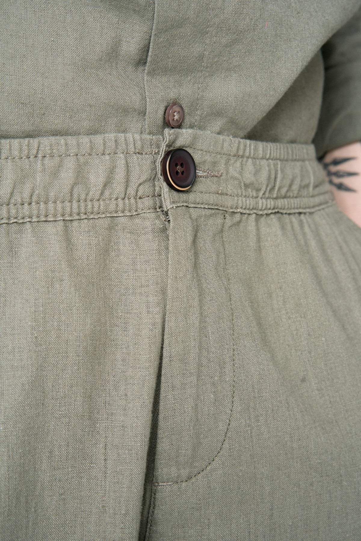 Leinen Pants - Armee - Image 4