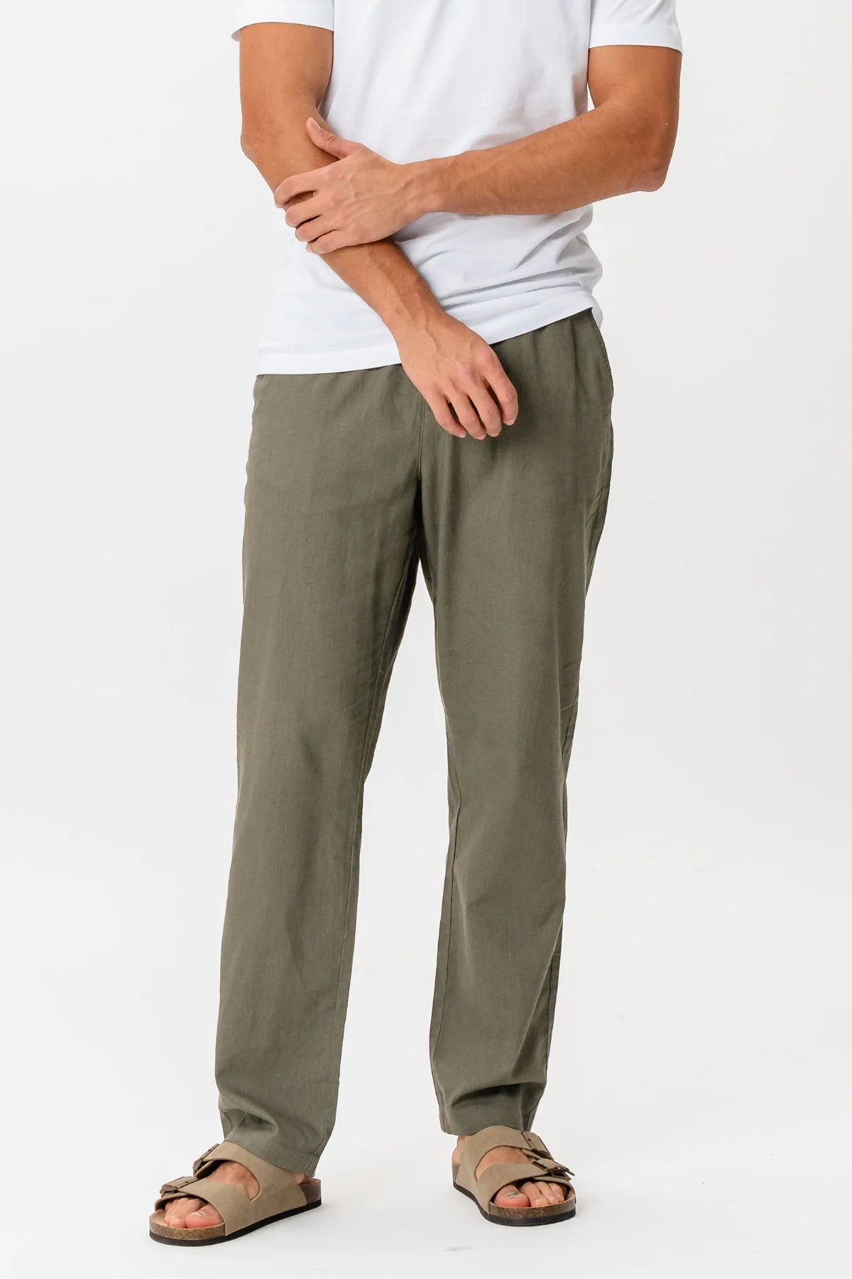 Leinen Pants - Armee - Image 5