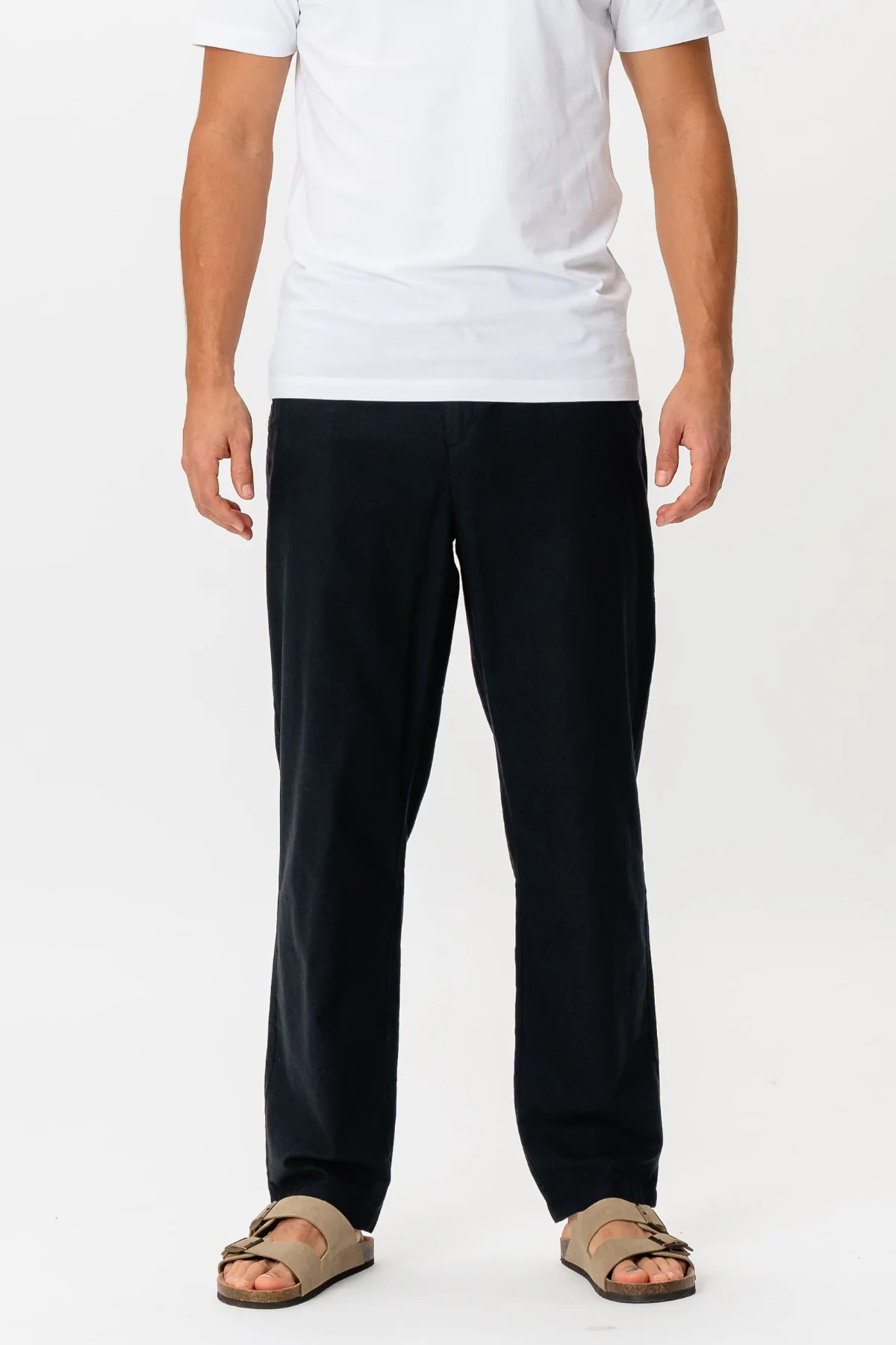 Leinen Pants - Schwarz - Image 4