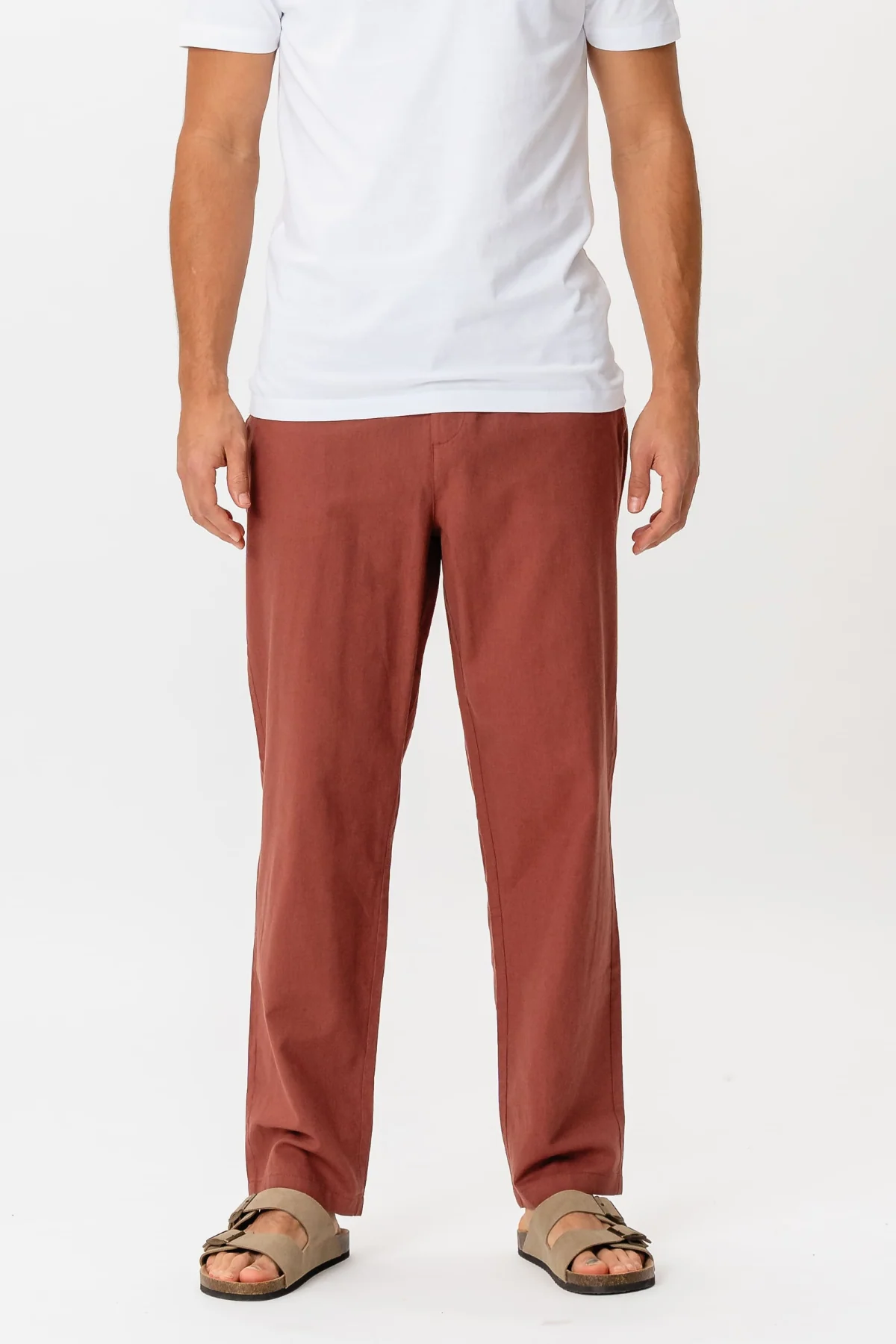 Leinen Pants - Terrakotta - Image 3