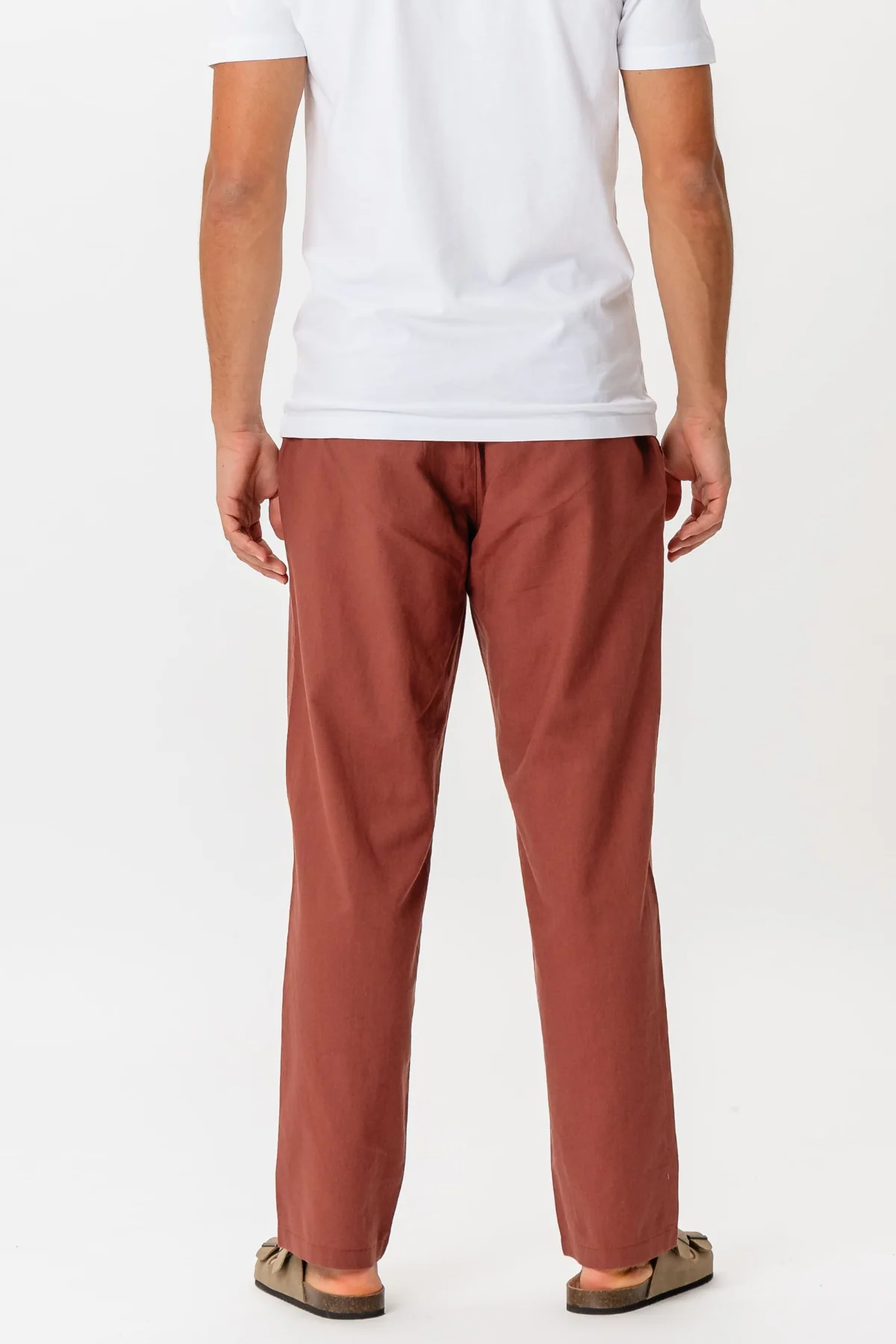 Leinen Pants - Terrakotta - Image 4