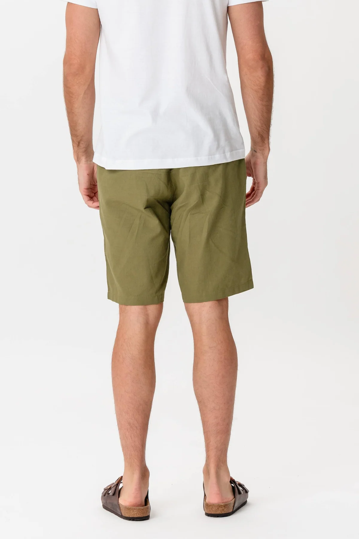 Leinen Shorts - Grün - Image 5
