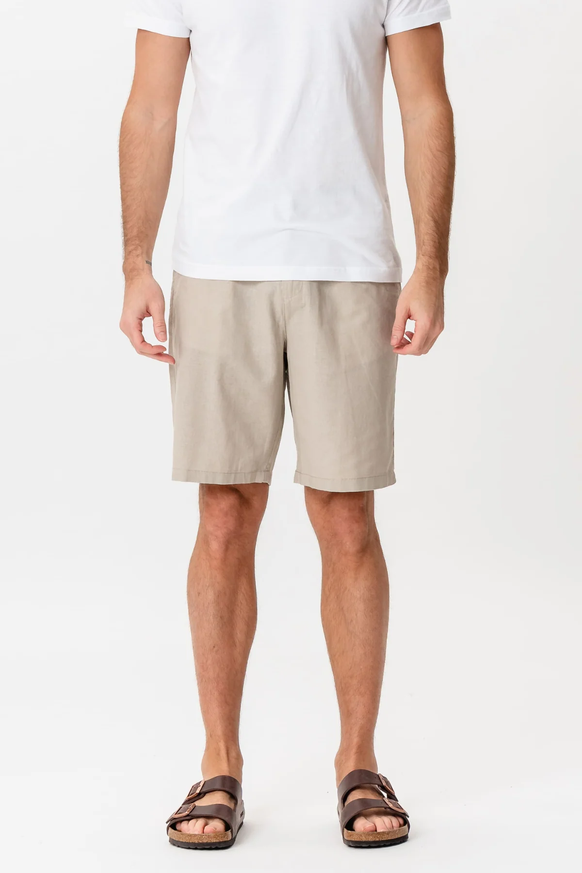 Leinen Shorts - Sand - Image 4