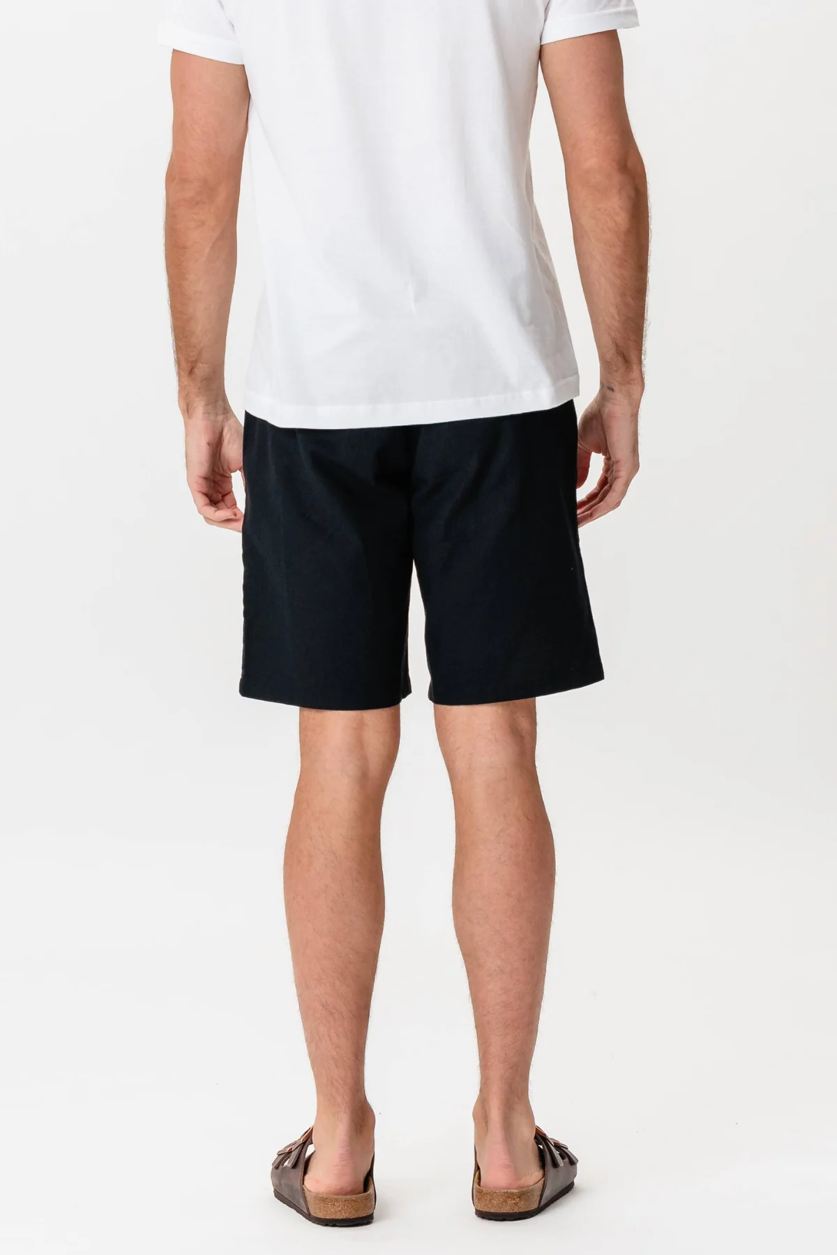 Leinen Shorts - Schwarz - Image 6