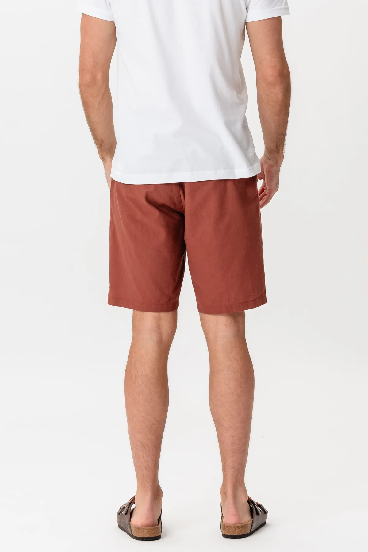 Leinen Shorts - Terrakotta - Image 4