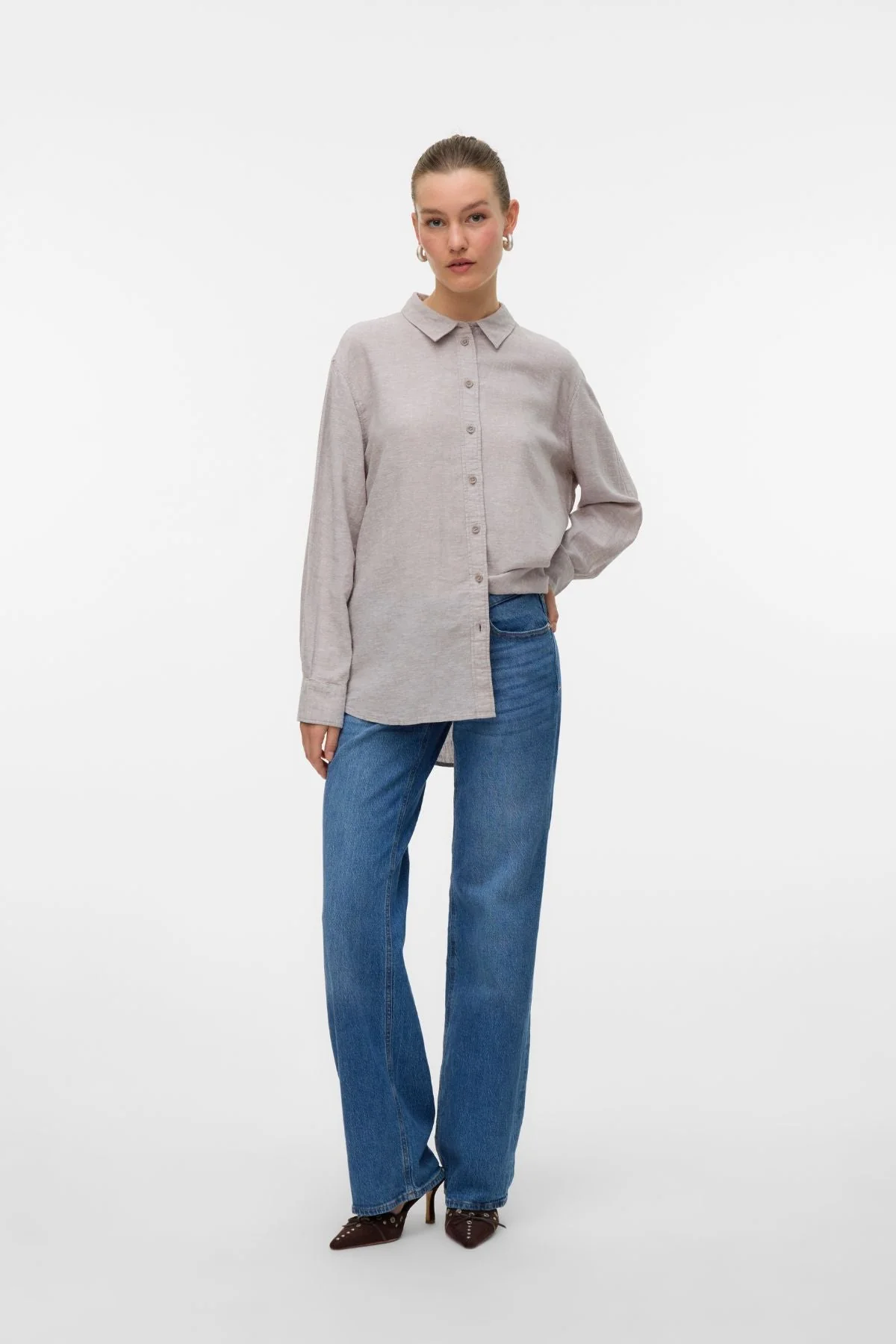 Linn Hemd - Moon Rock Melange - Image 2