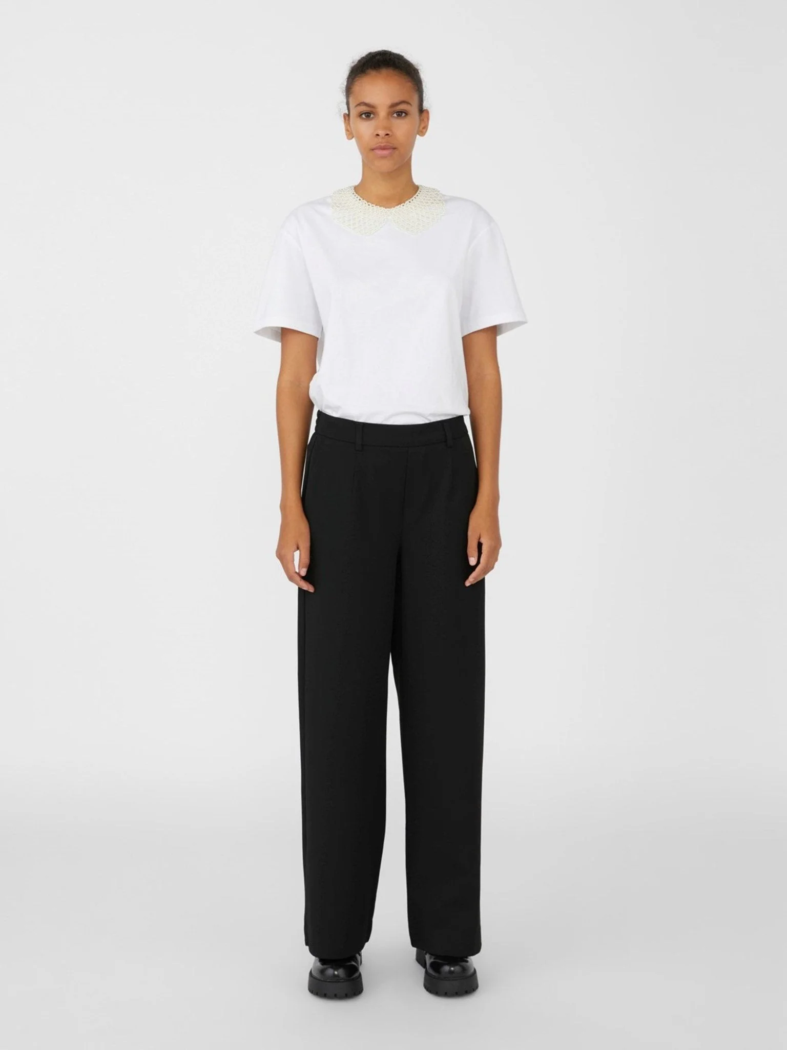 Lisa breit Pants - Schwarz
