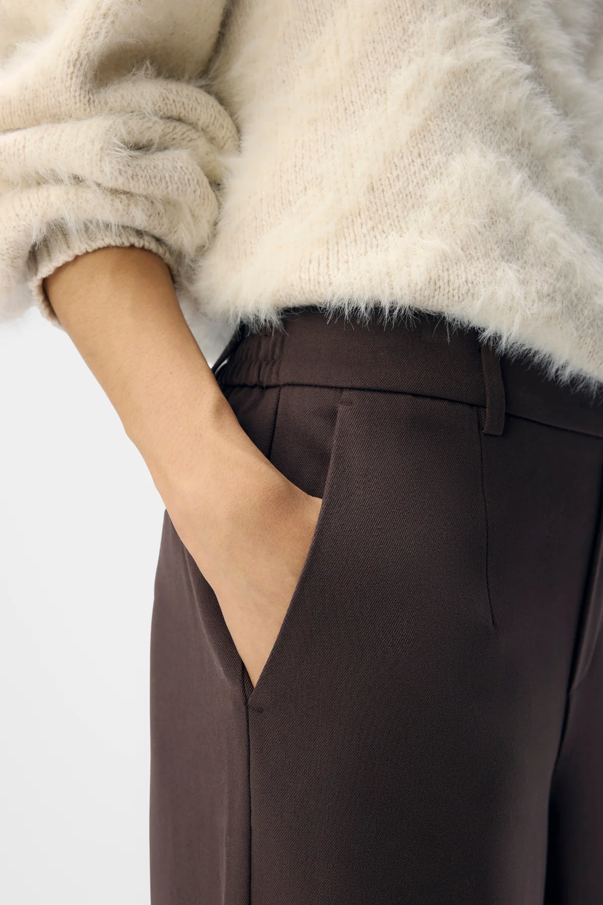 Lisa Wide Pant - Seal Braun - Image 4