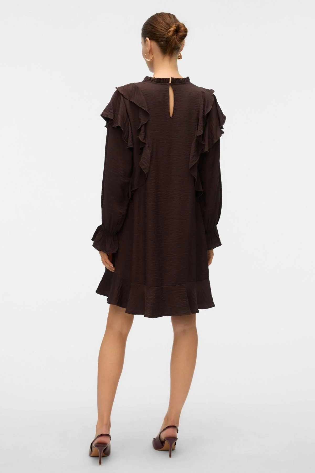 Lizzi Short Floaation Kleid - Schokoladen Torte - Image 3