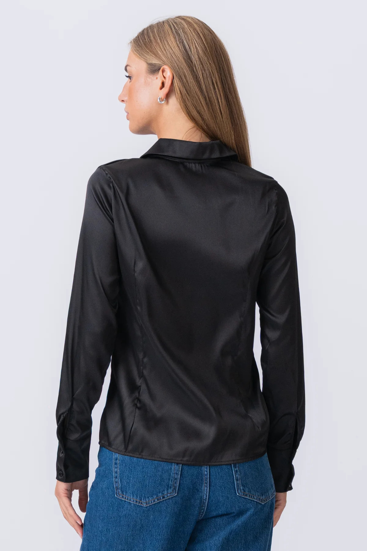 Lucy Tie Shirt - Schwarz - Image 4