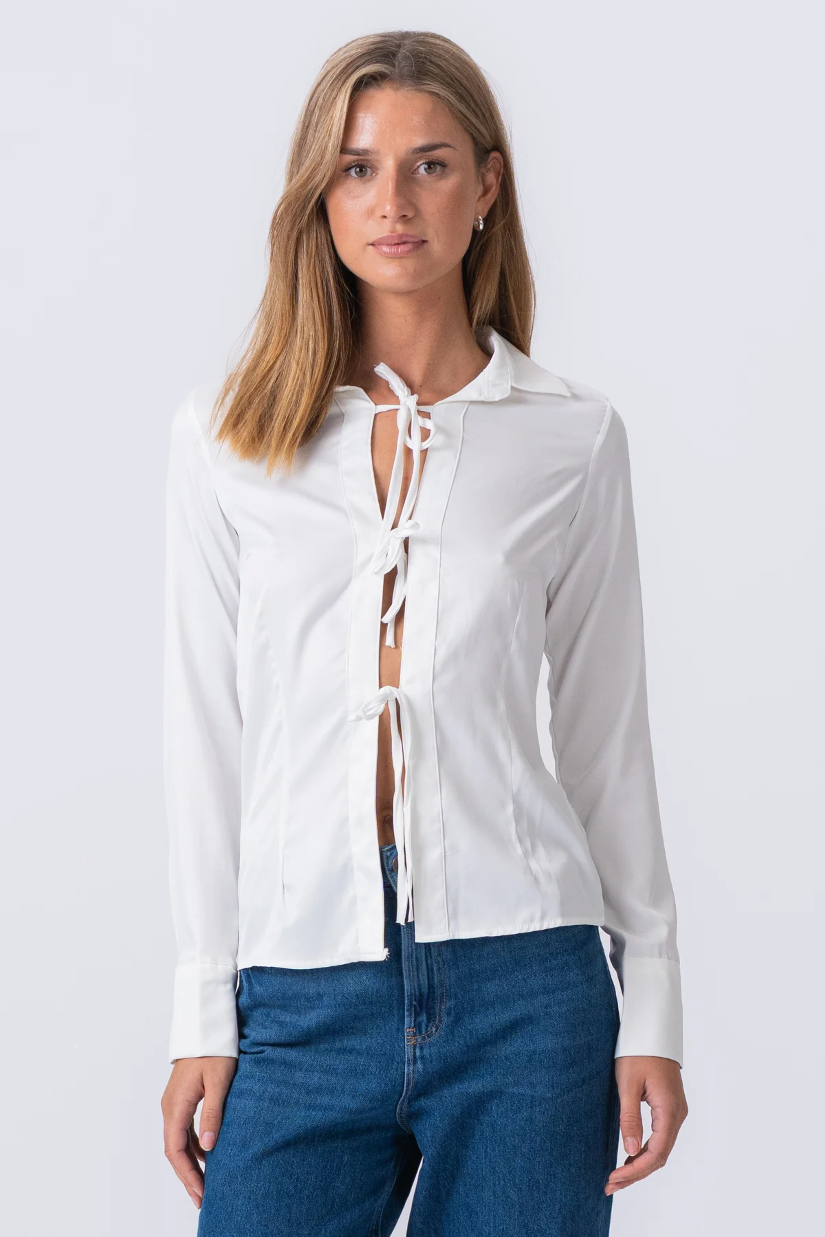 Lucy Tie Shirt - Weiß