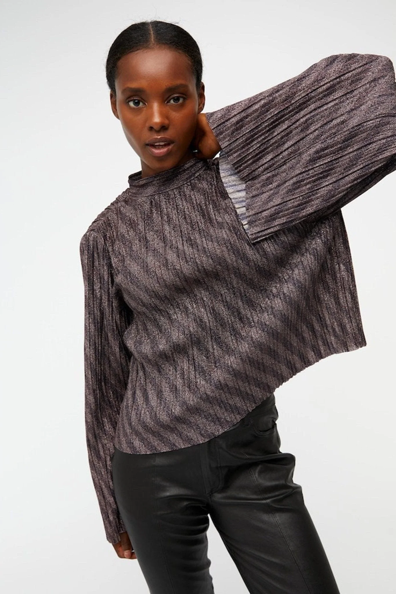 Lux Langærmet Bluse - sortieren - Image 3