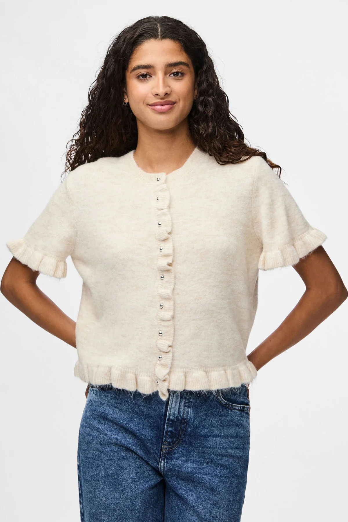 Lydia Frill Strick -Strickjacke - Birke