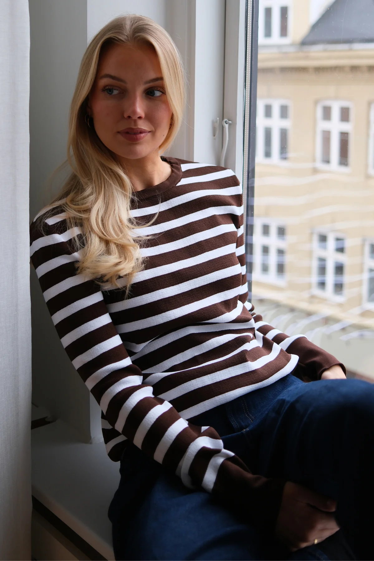 Maja gestreiftes Hemd - braun - Image 3