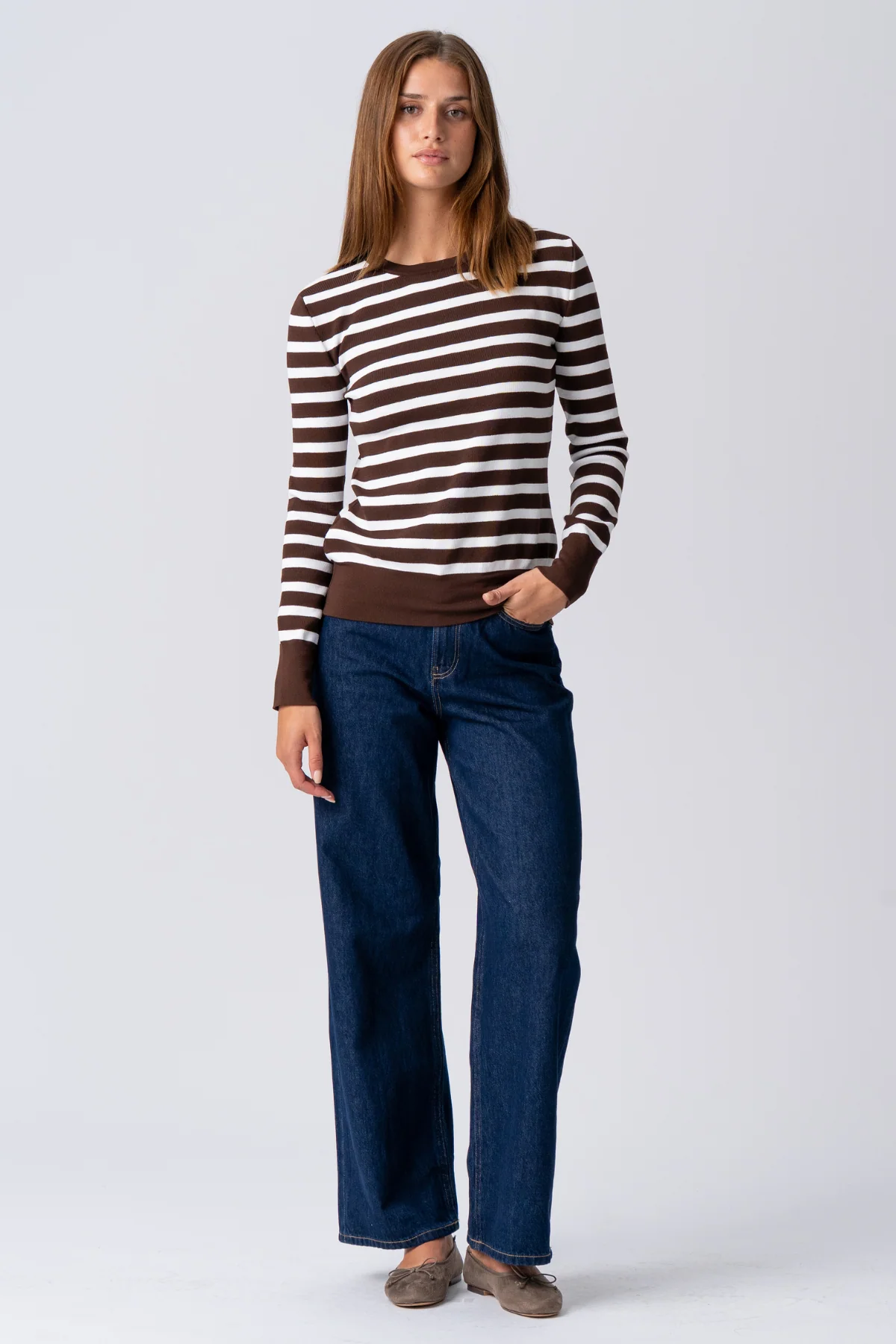 Maja gestreiftes Hemd - braun - Image 4