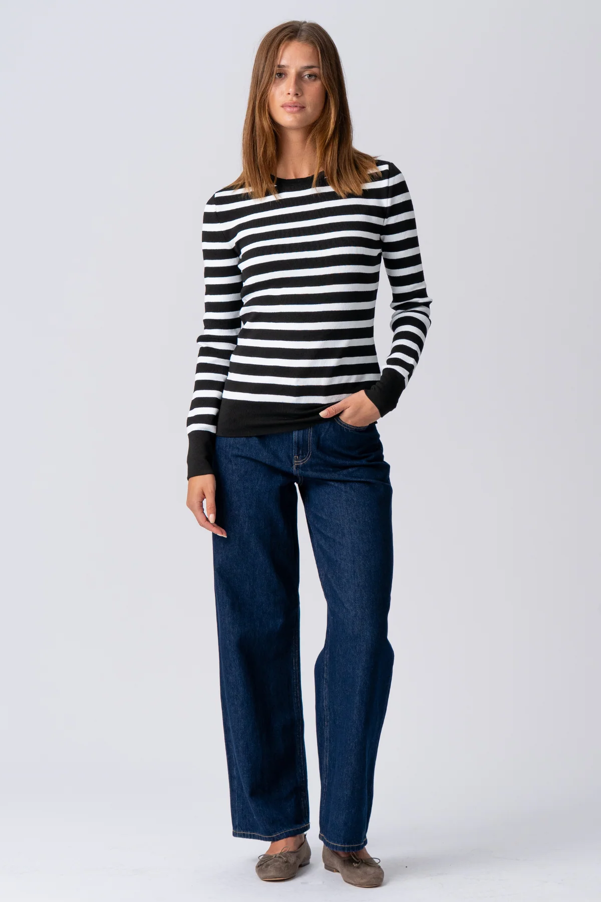 Maja gestreiftes Hemd - schwarz - Image 3