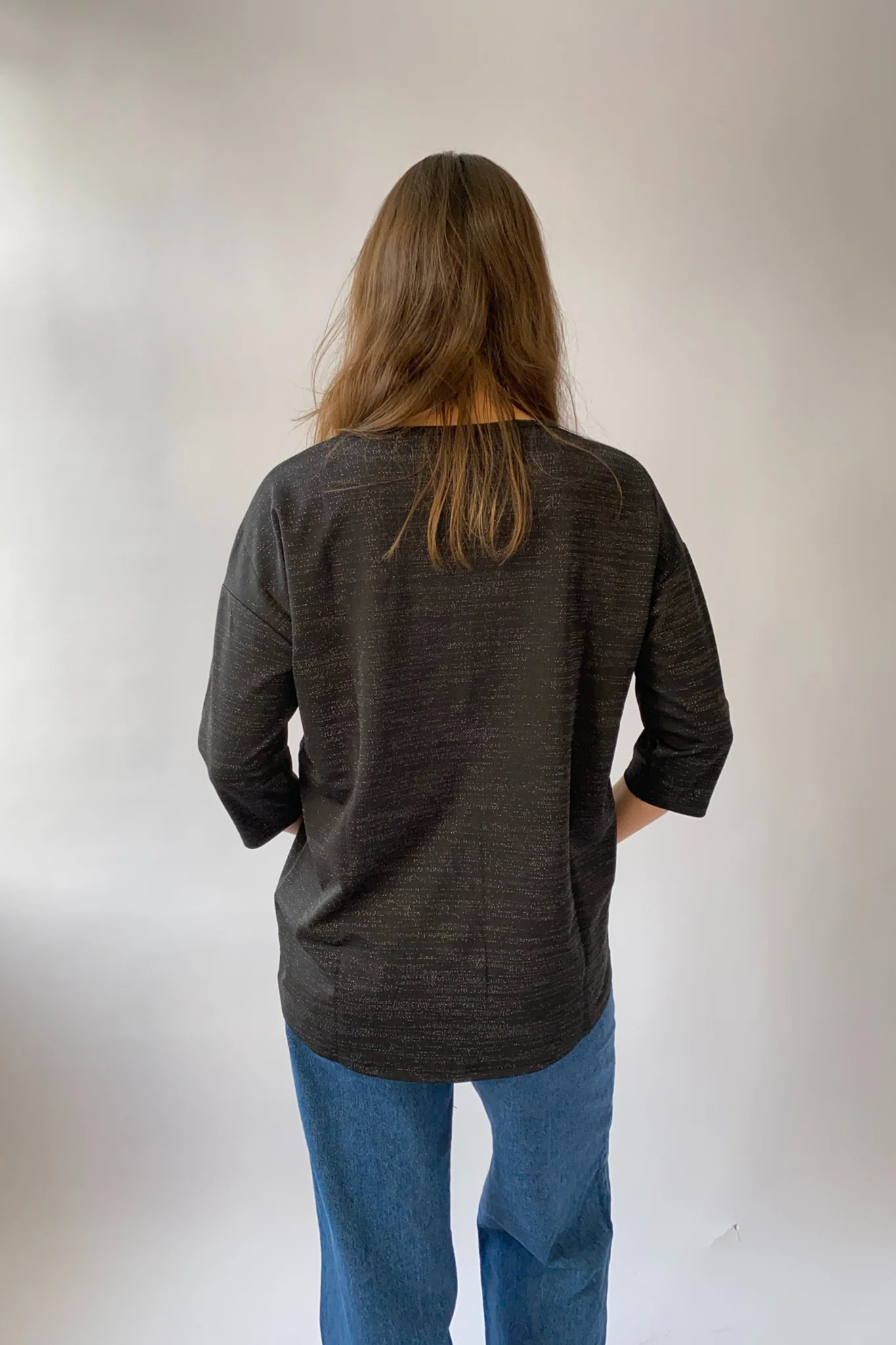 Malena Lurex Bluse - Silber - Image 2
