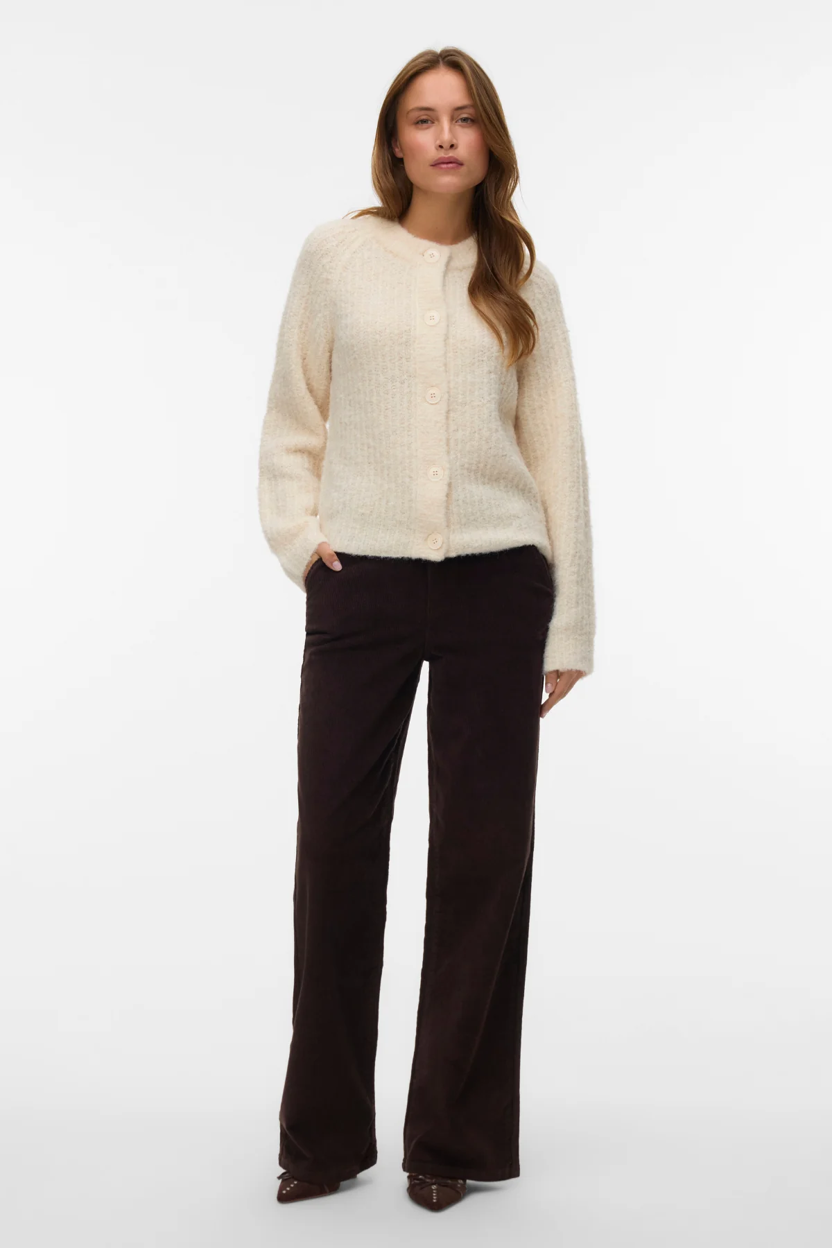 Margot breiter Cord Pants - Schokoladen Torte - Image 2
