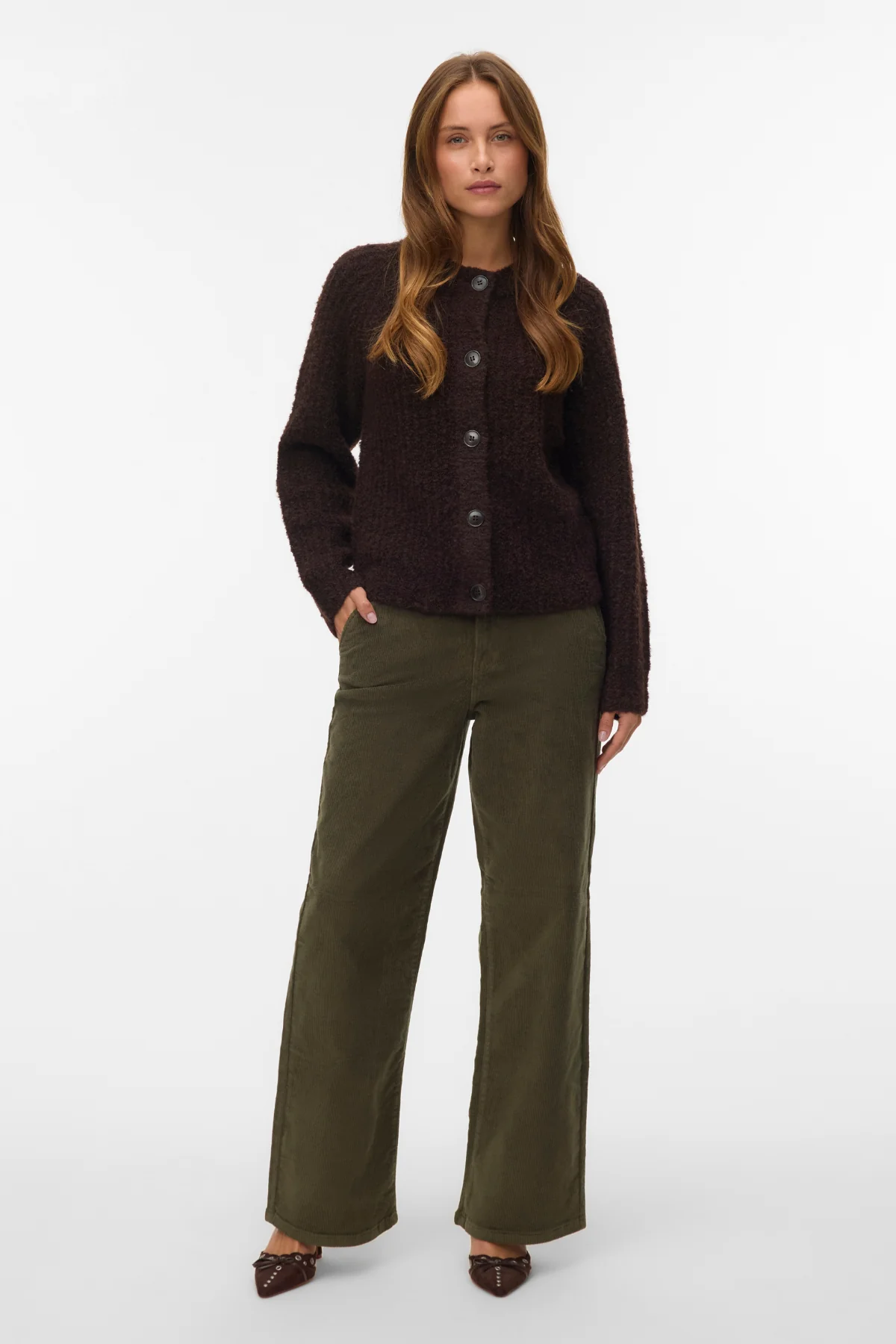 Margot breiter Cord Pants - Traubenblatt - Image 2