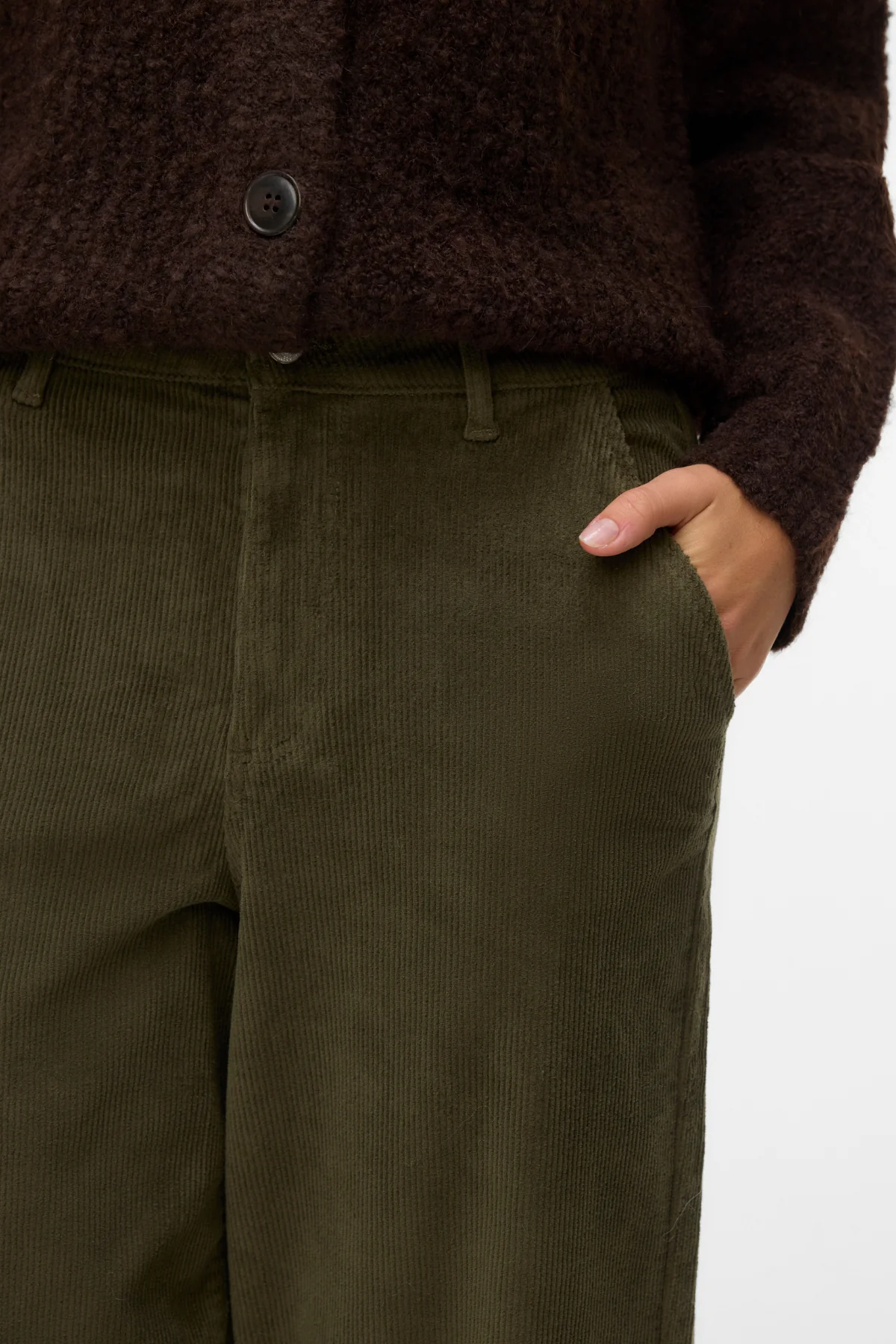 Margot breiter Cord Pants - Traubenblatt - Image 3