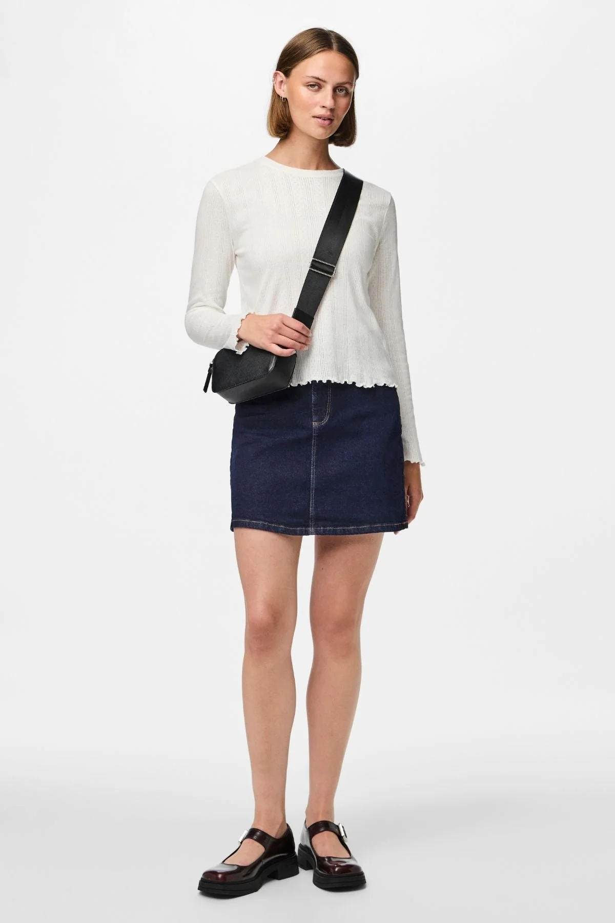 Marie O -Neck Poin Top - Cloud Dancer - Image 2