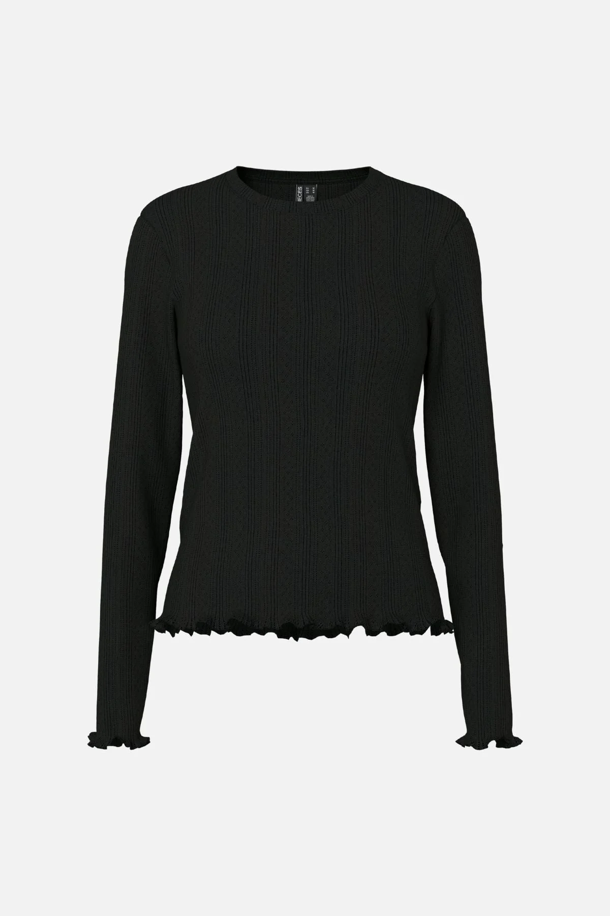 Marie O -Neck Poin Top - Schwarz - Image 5