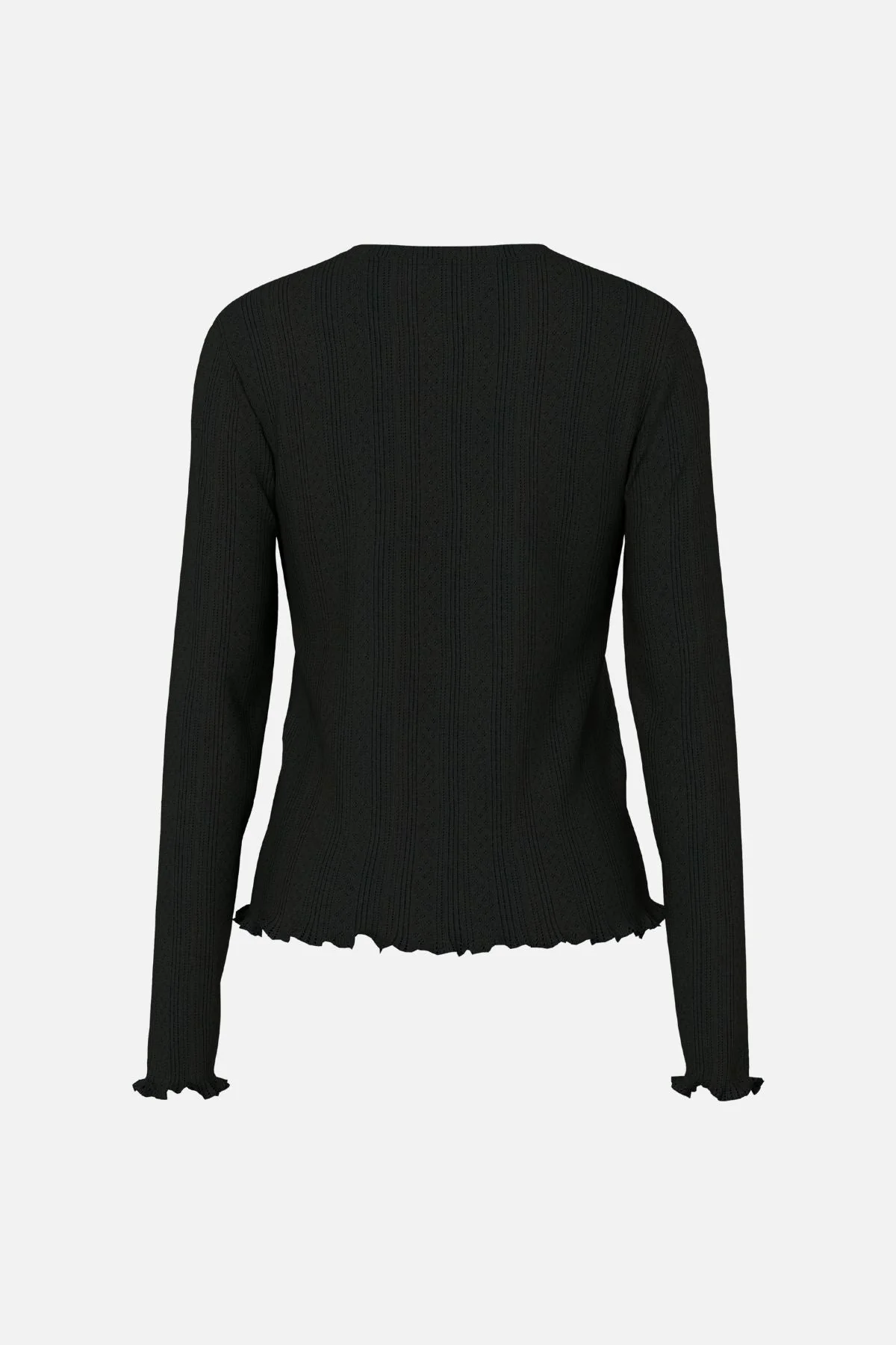 Marie O -Neck Poin Top - Schwarz - Image 6