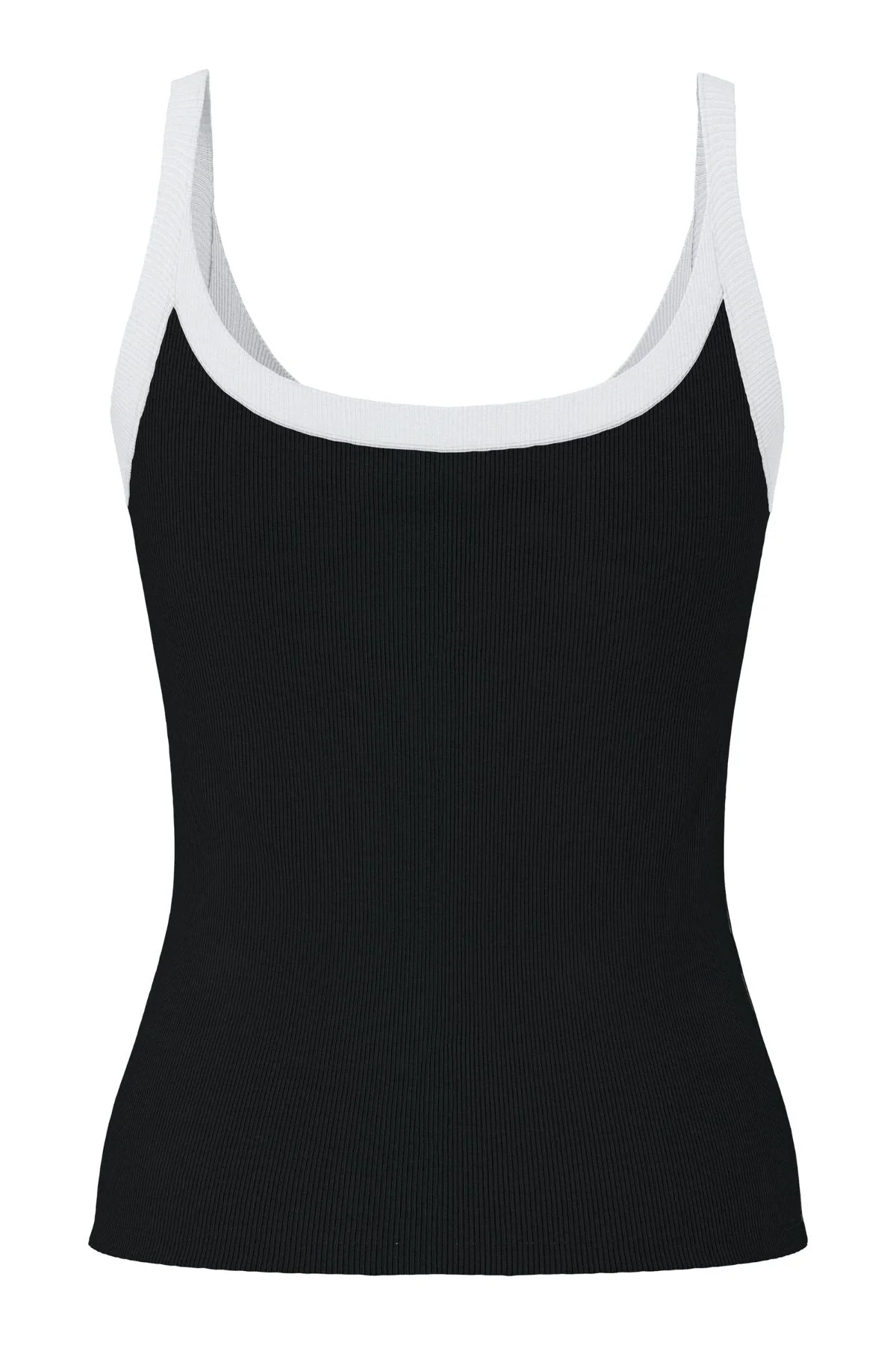 May Trägertop - Schwarz-Helles Weiß - Image 2