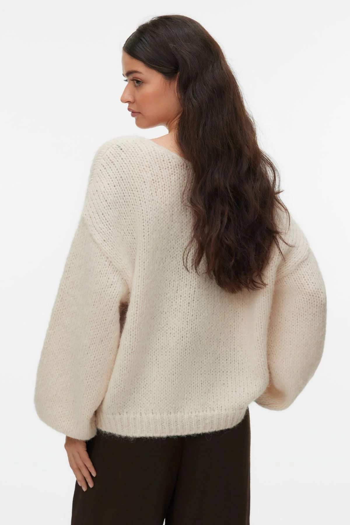 Maybe Ls 2way V-Ausschnitt Pullover – Birke - Image 2
