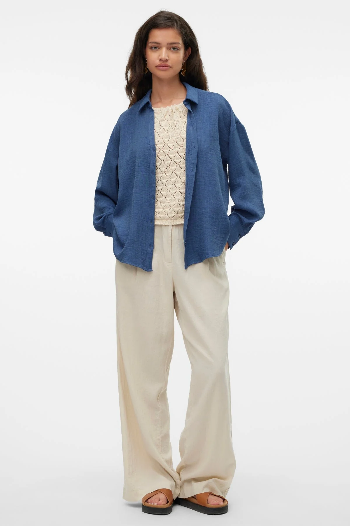Melaney Queeny Hemd – Dark Denim Melange - Image 2