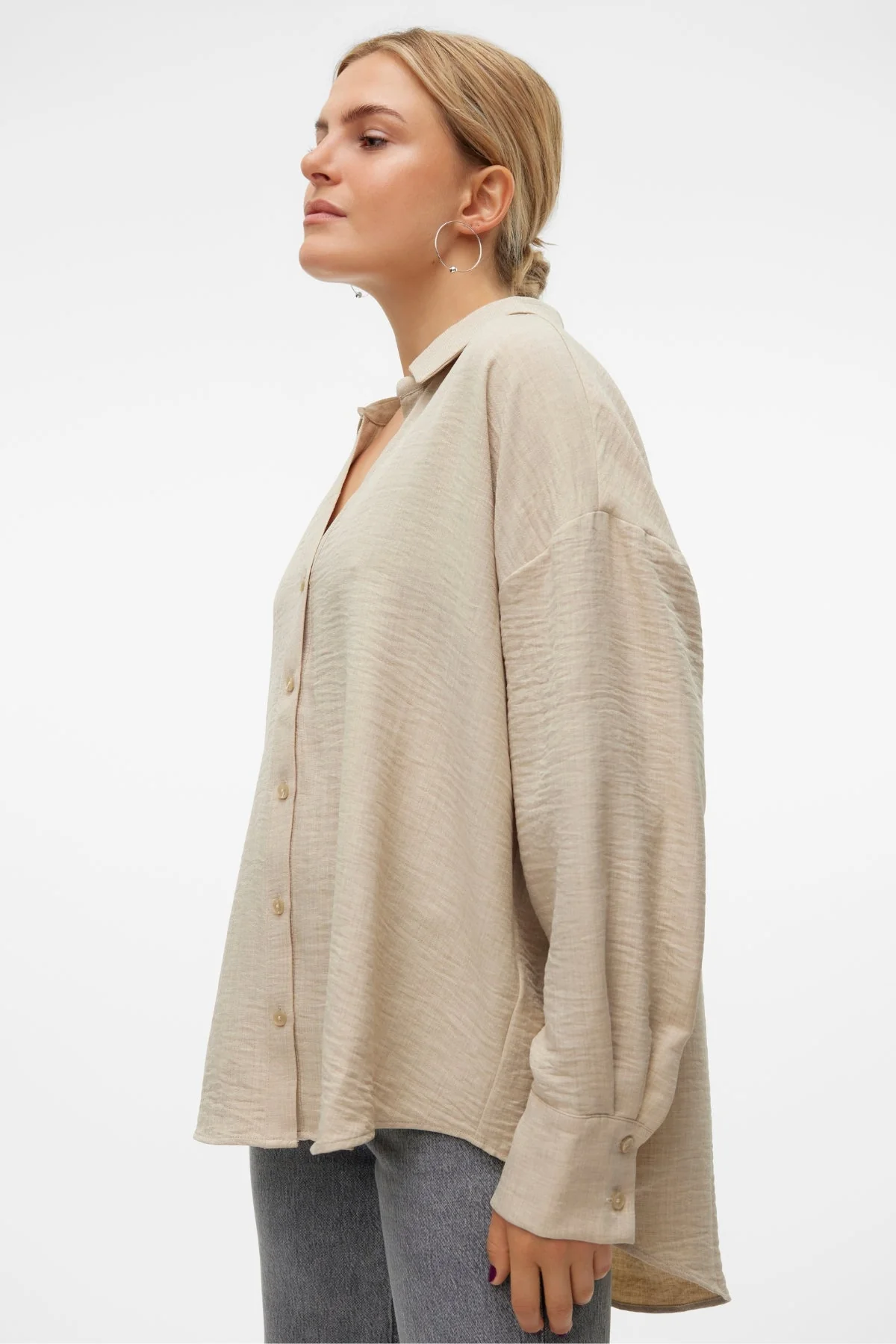 Melaney Queeny Hemd – Overcast Melange - Image 3