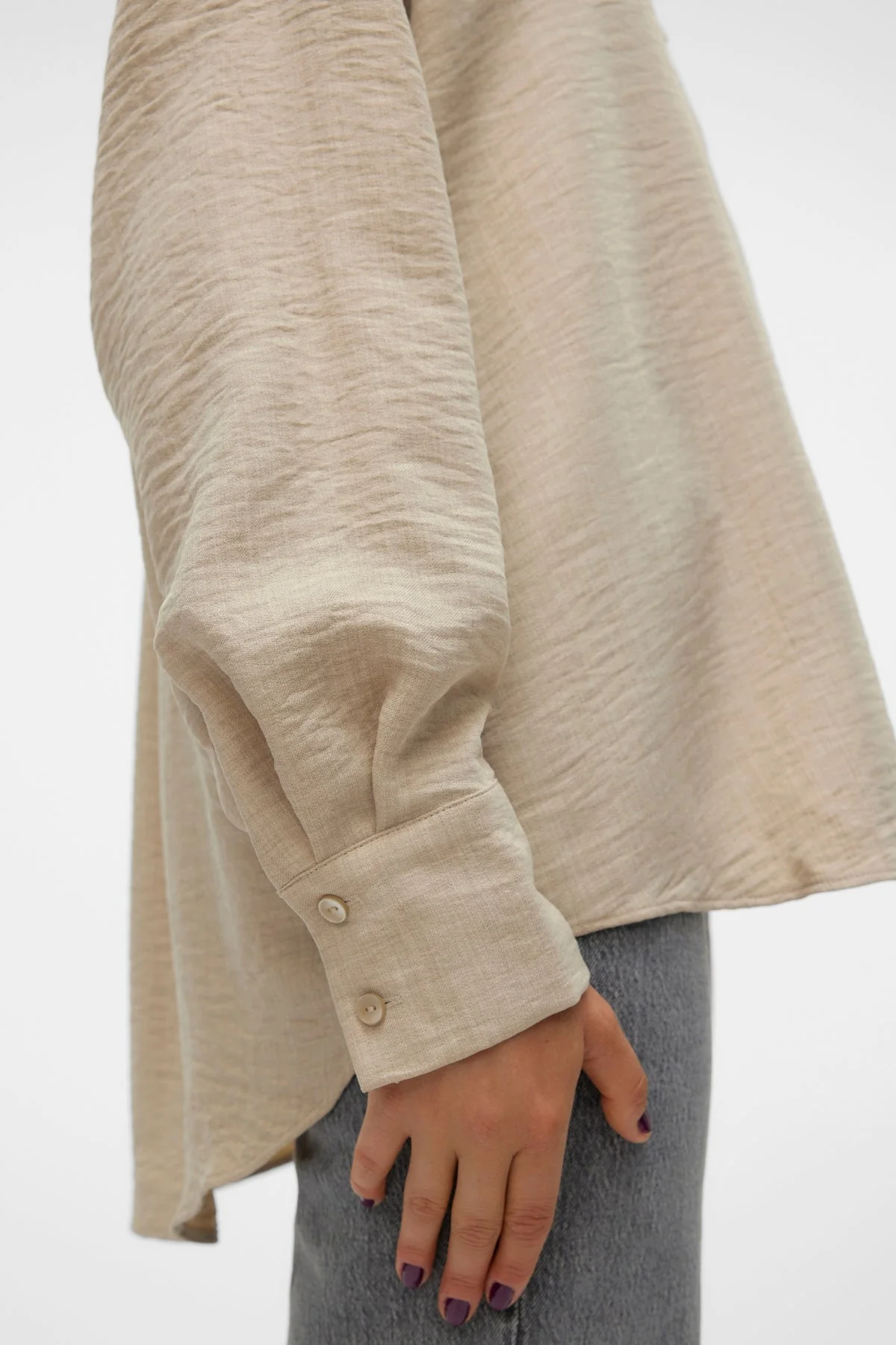 Melaney Queeny Hemd – Overcast Melange - Image 4